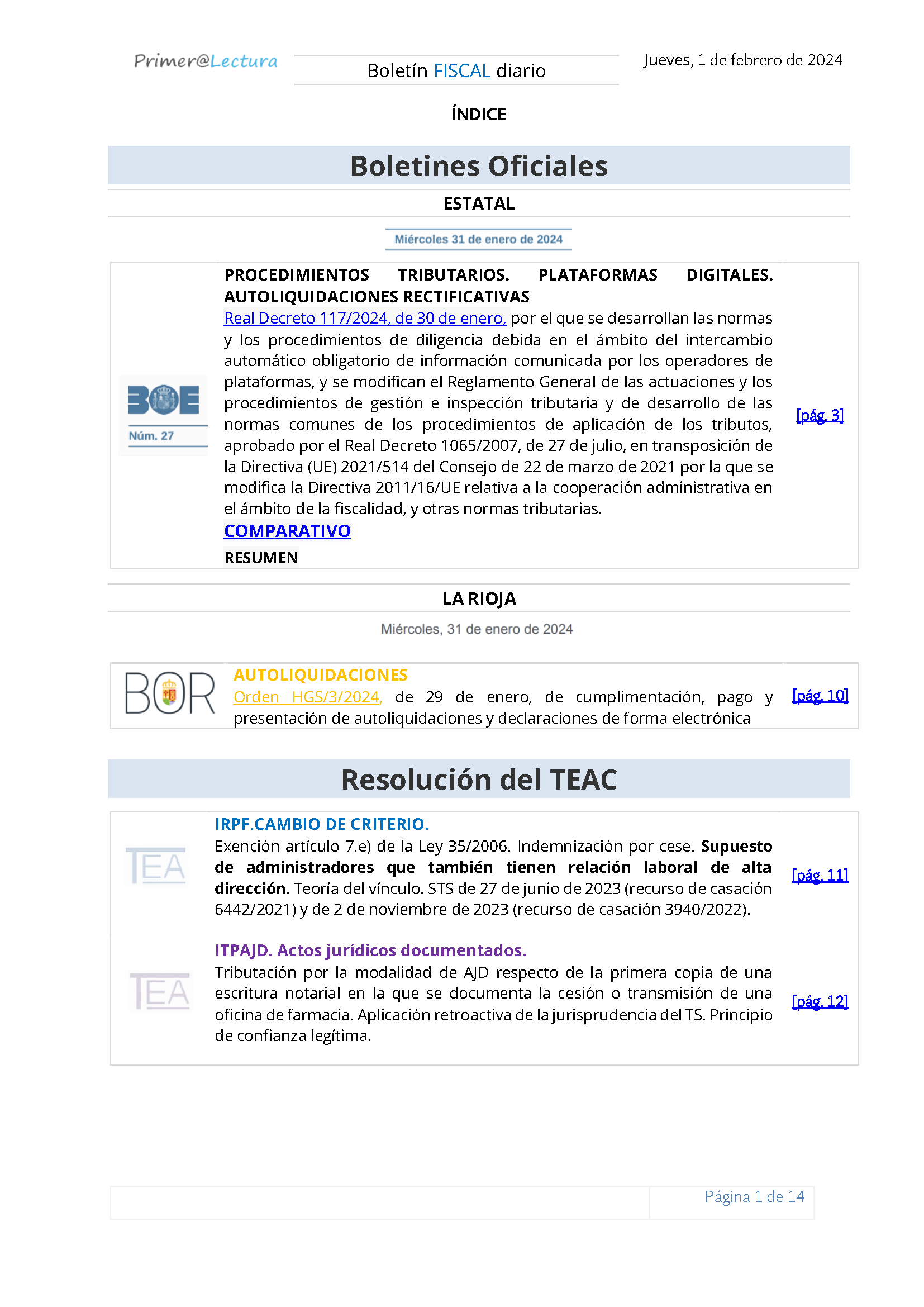 Boletín fiscal 01 02 2024