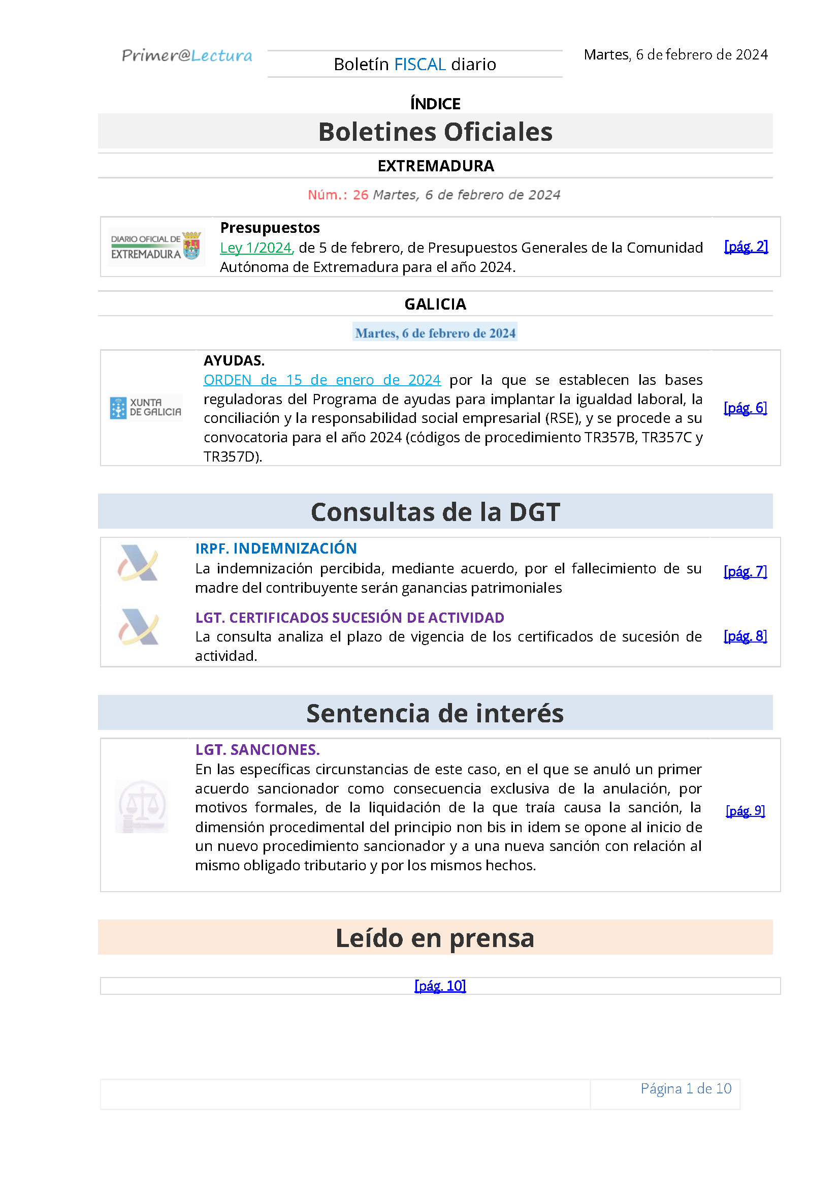 Boletín fiscal 06 02 2024
