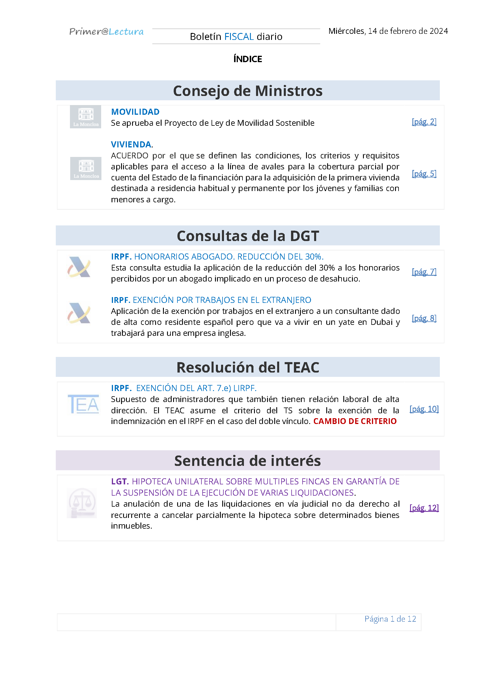 Boletín fiscal 14 02 2024