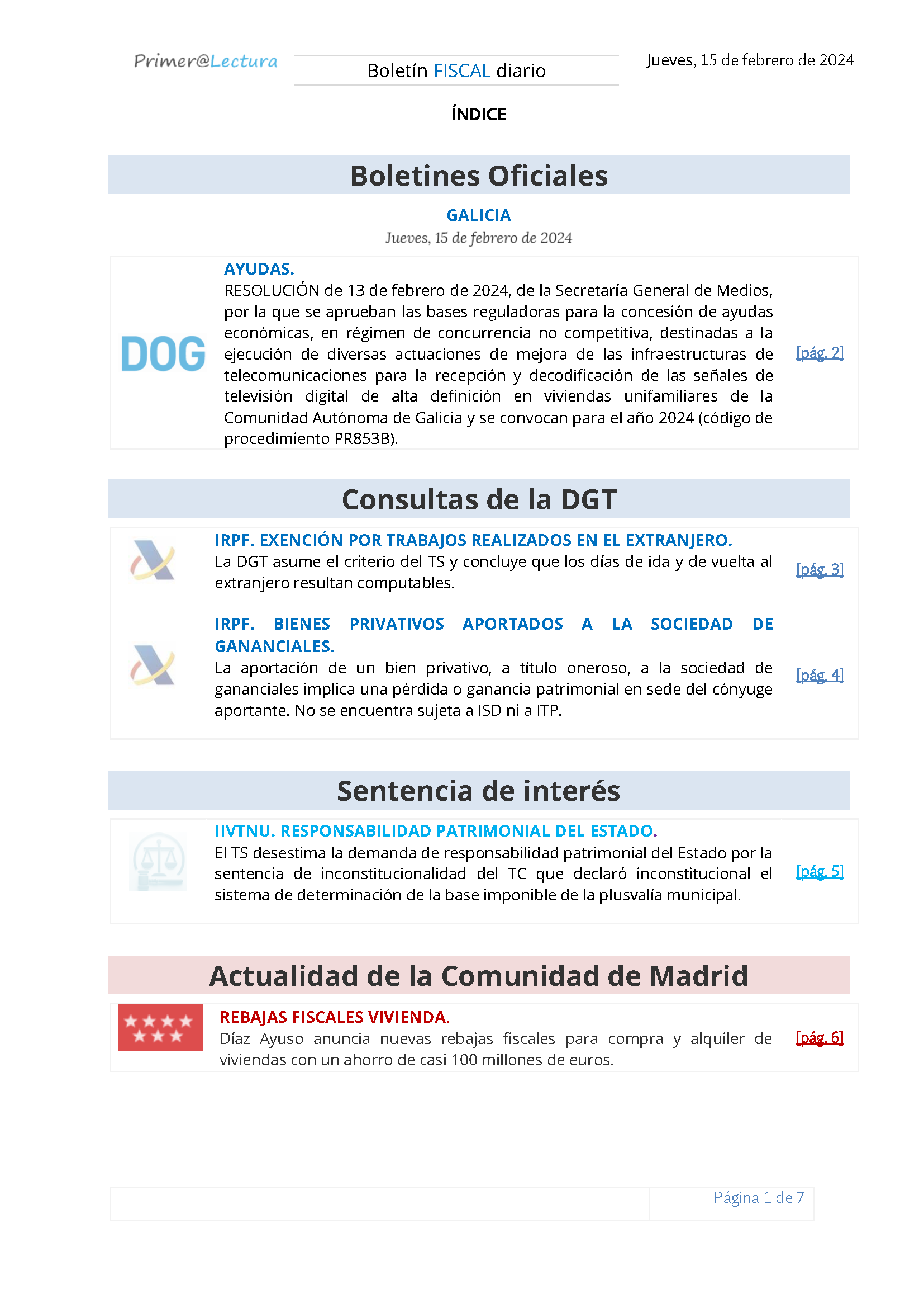 Boletín fiscal 15/02/2024