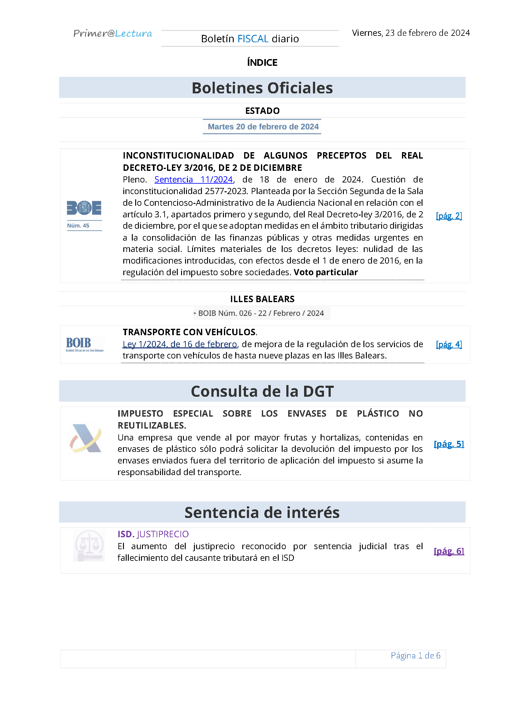 Boletín fiscal 23/02/2024