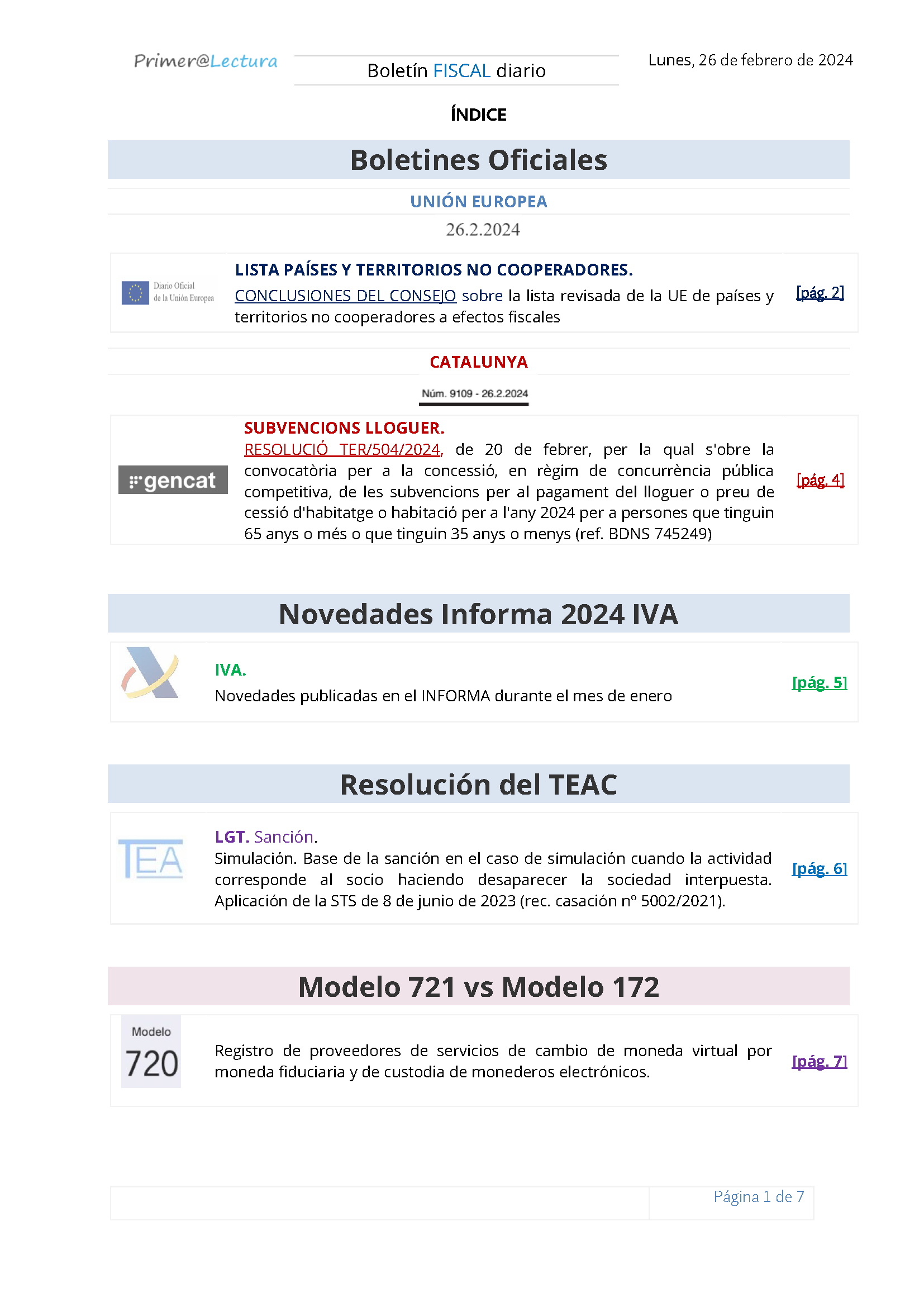 Boletín fiscal 26/02/2024