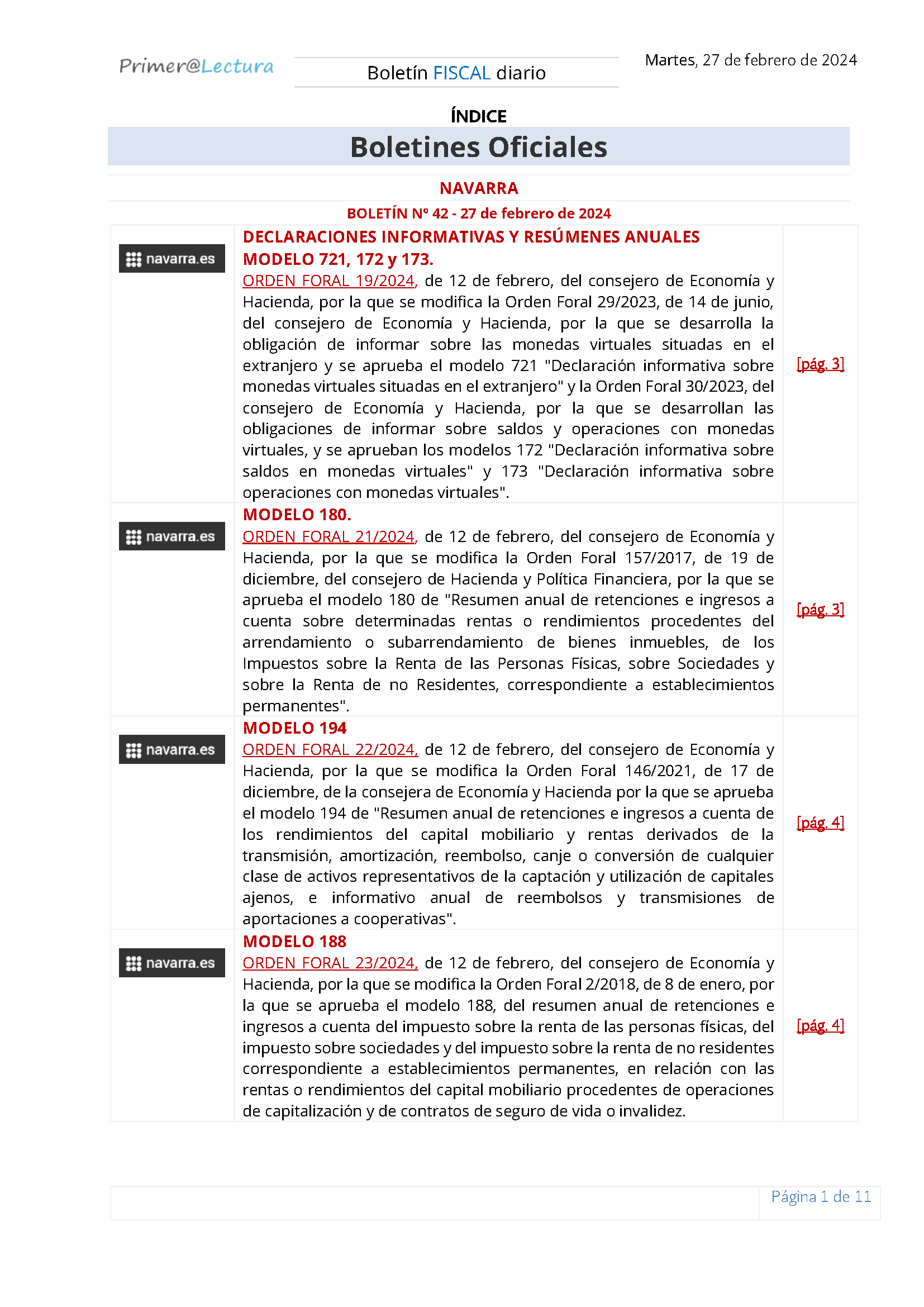Boletín fiscal 27/02/2024