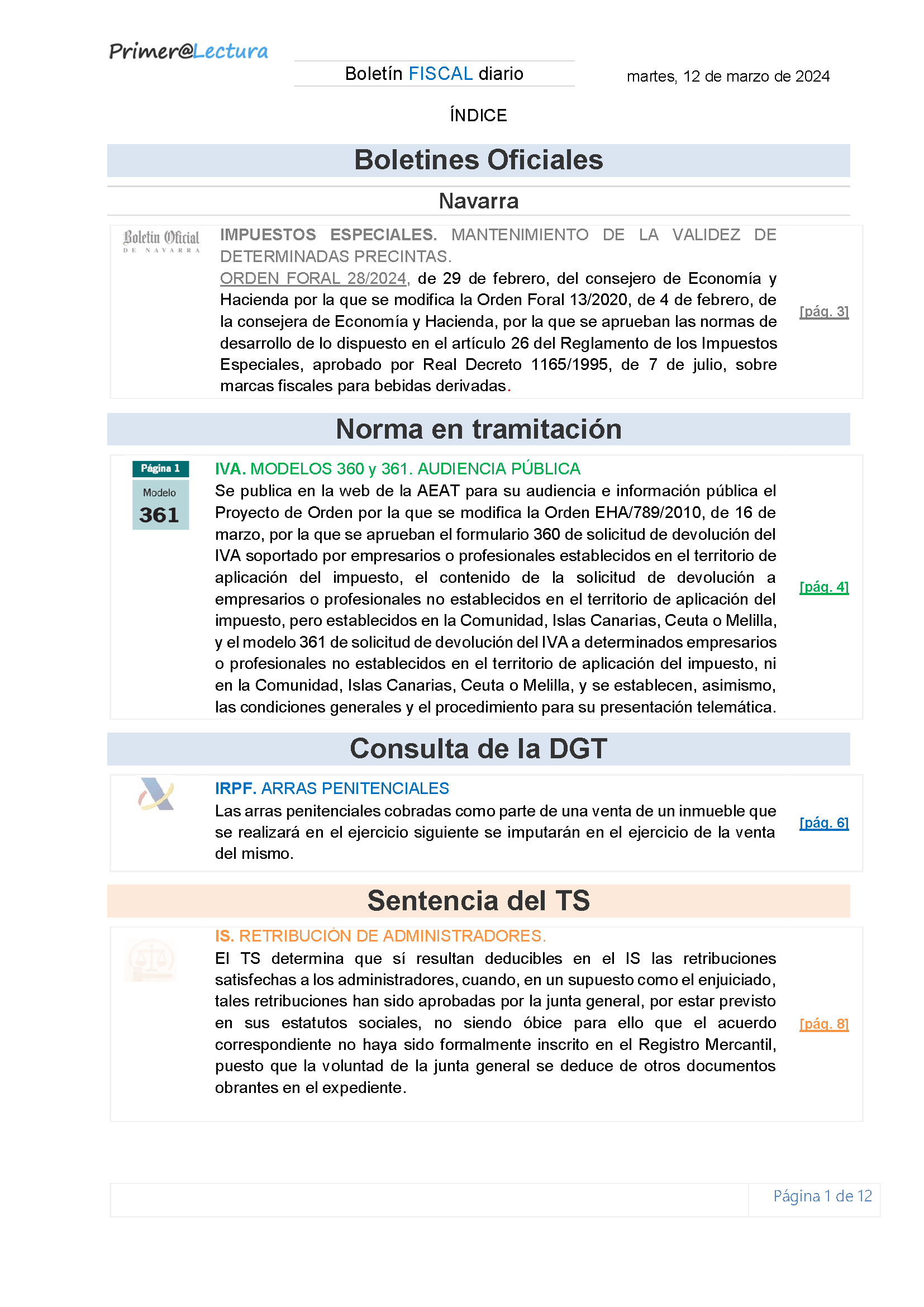 Boletín fiscal 12/03/2024