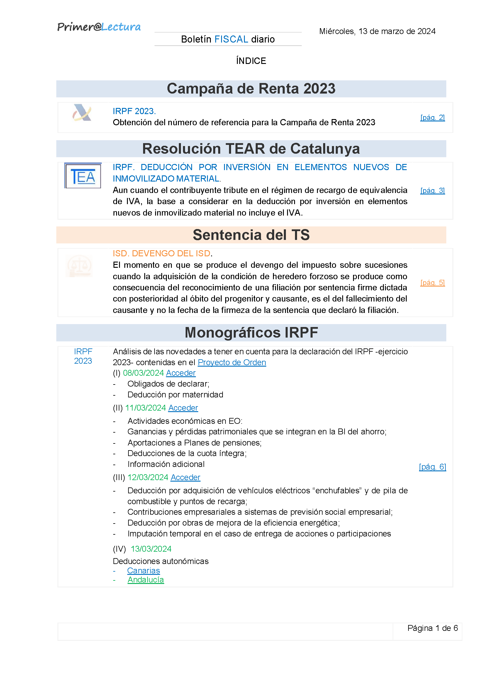 Boletín fiscal 13/03/2024