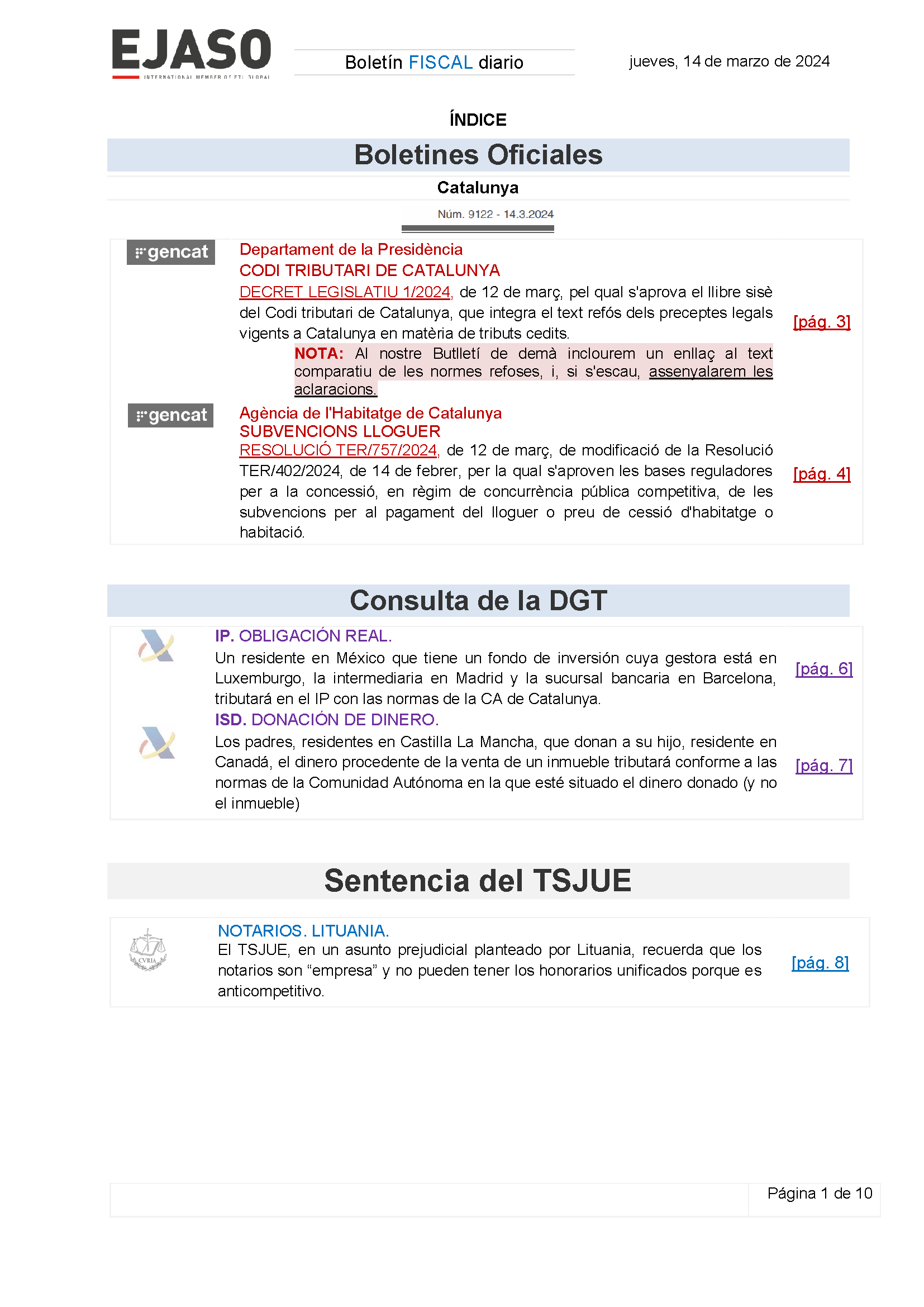 Boletín fiscal 14/03/2024