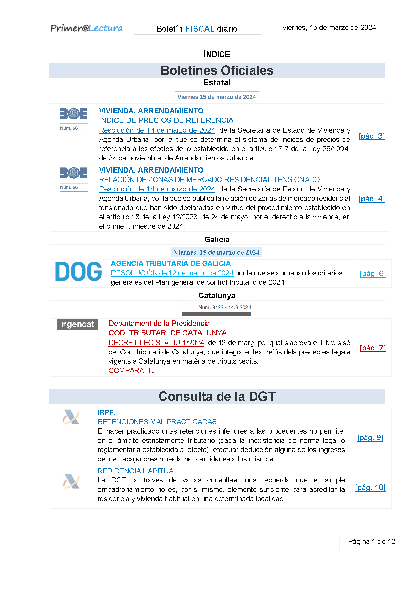 Boletín fiscal 15/03/2024