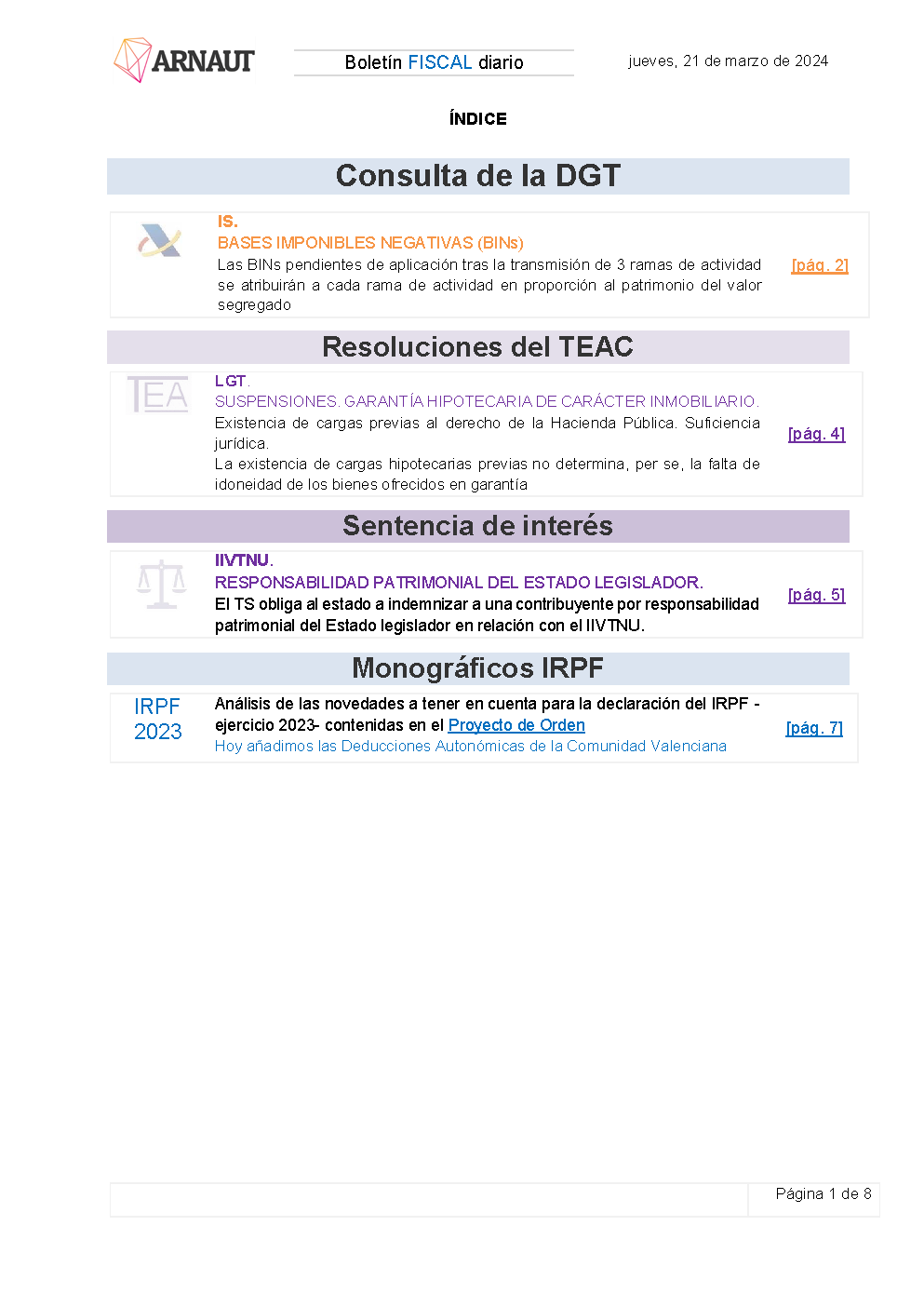 Boletín fiscal 21/03/2024