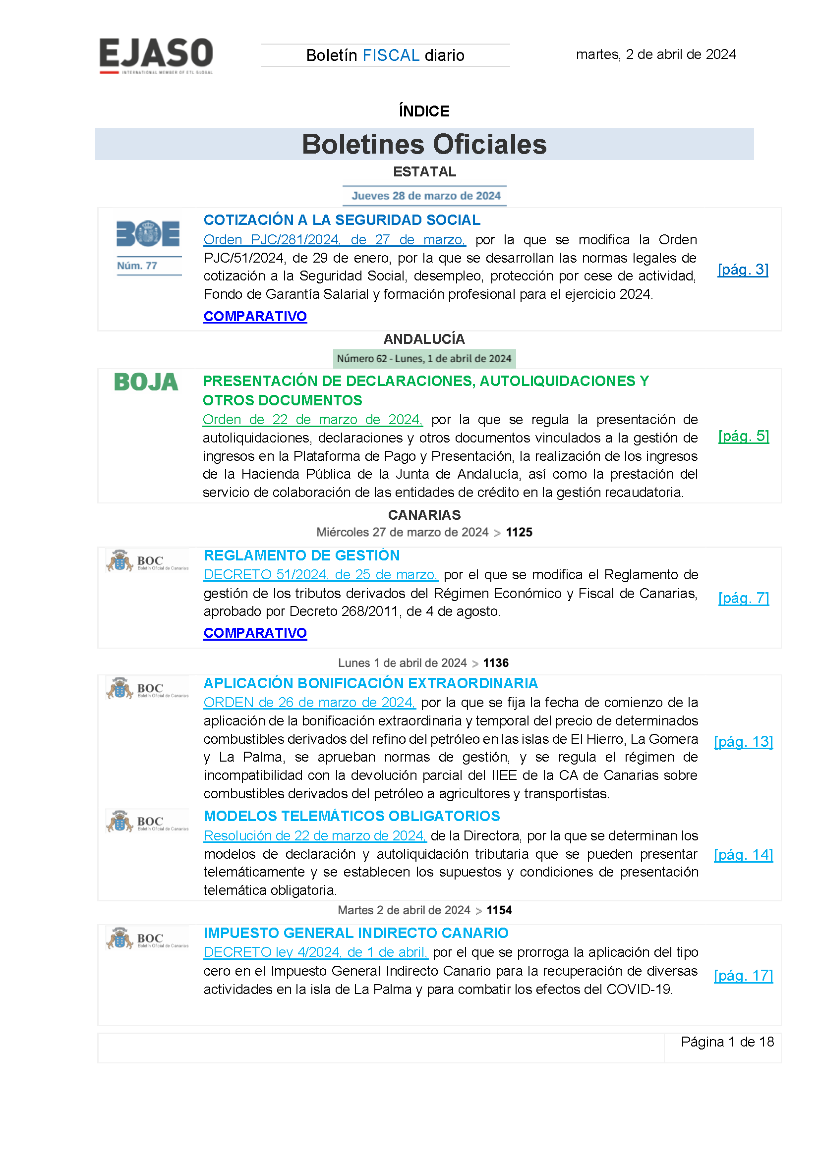 Boletín fiscal 02/04/2024