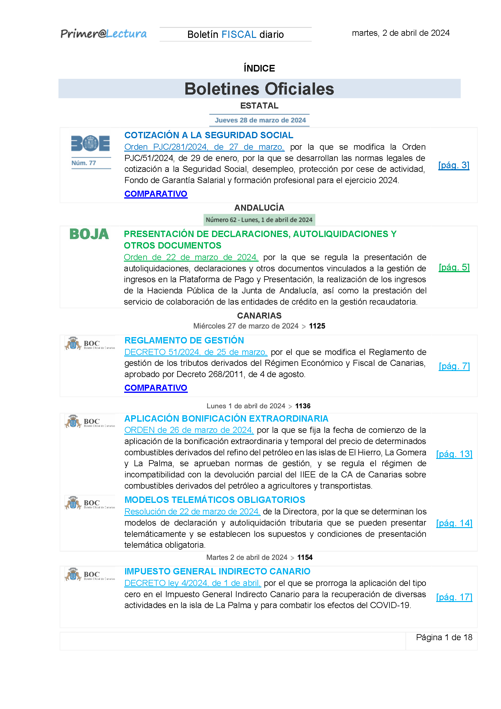 Boletín fiscal 02/04/2024