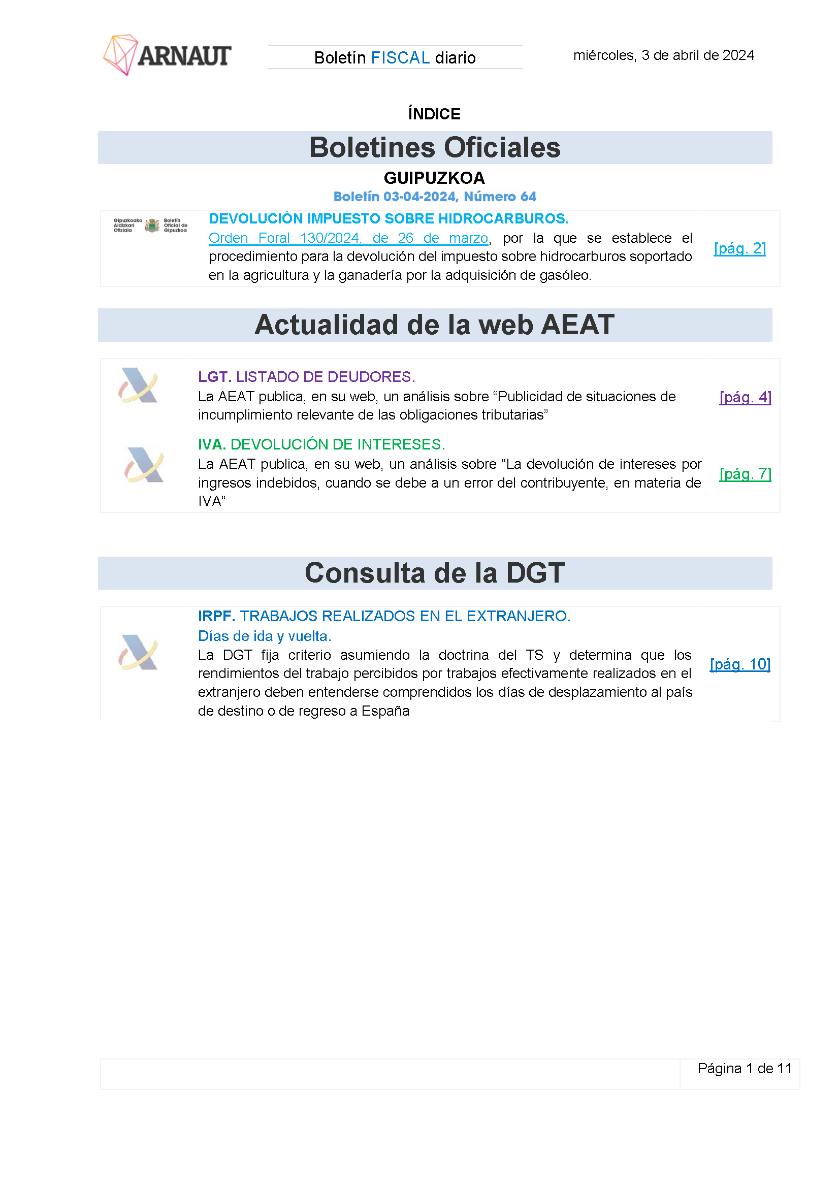 Boletín fiscal 03/04/2024
