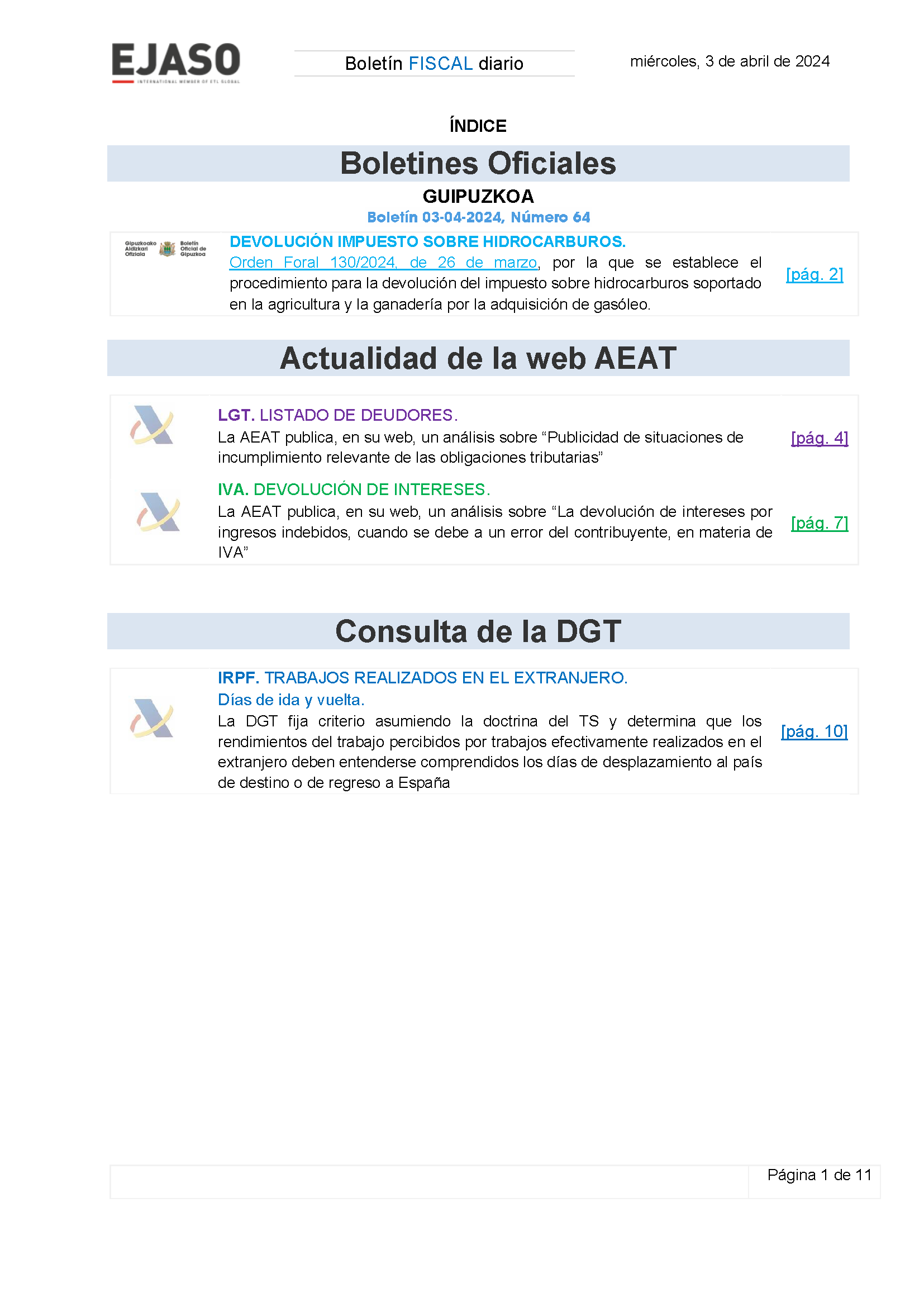 Boletín fiscal 03/04/2024