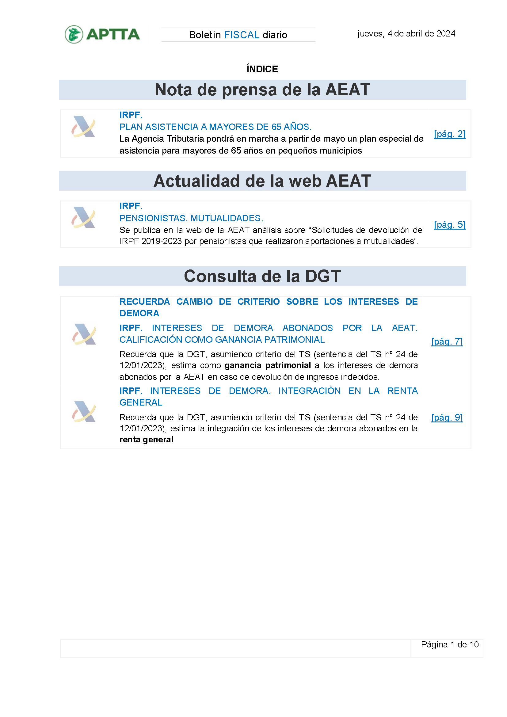 Boletín fiscal 04/04/2024