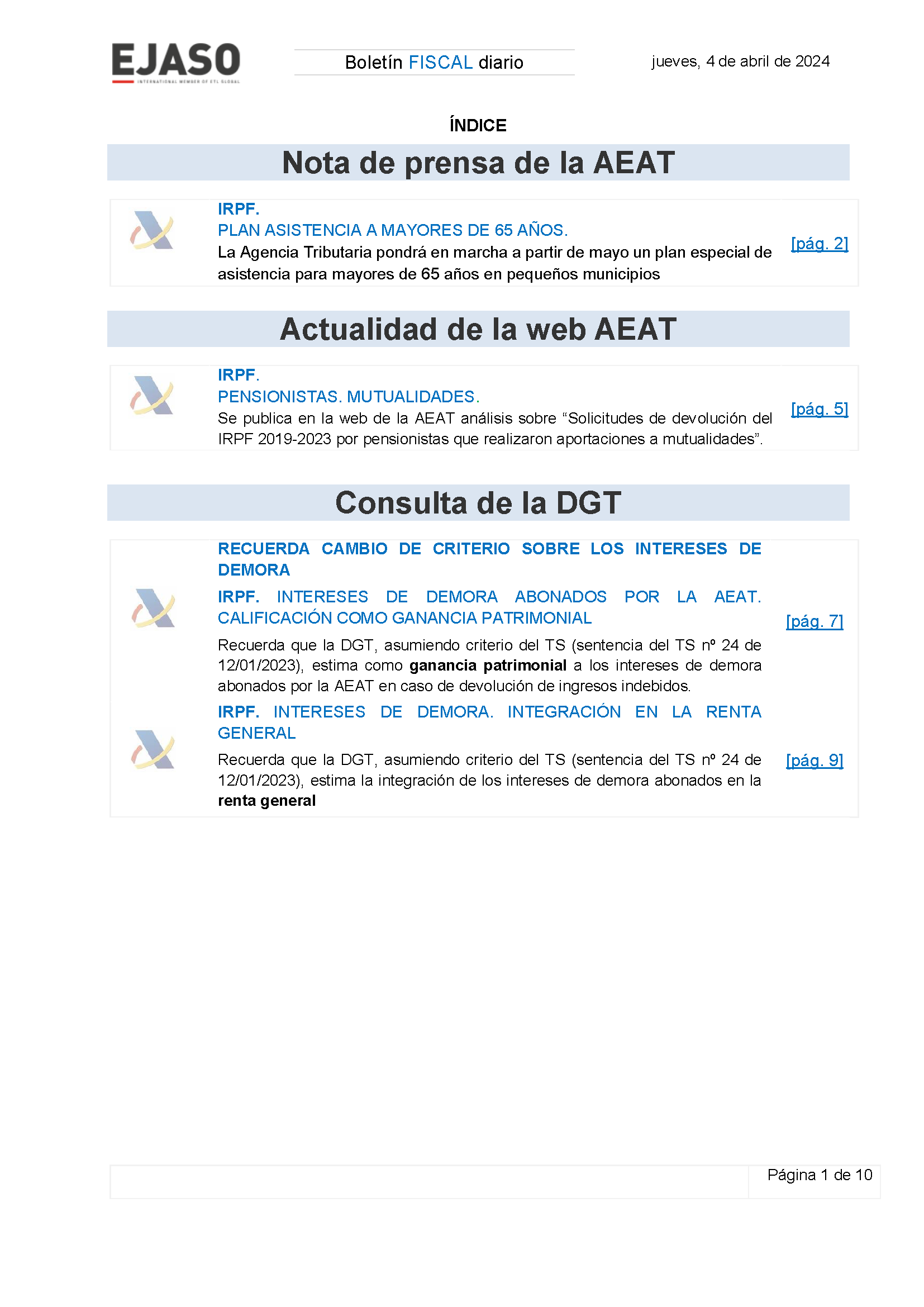 Boletín fiscal 04/04/2024