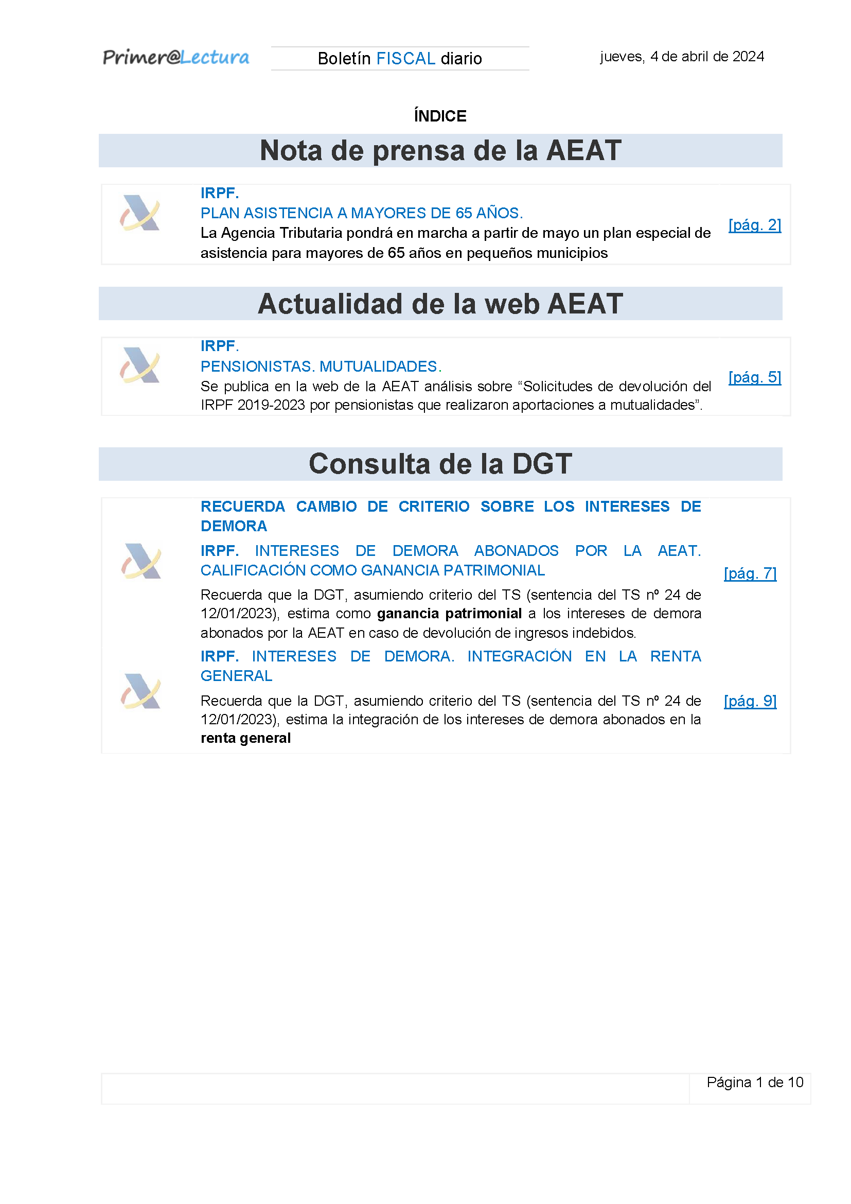 Boletín fiscal 04/04/2024