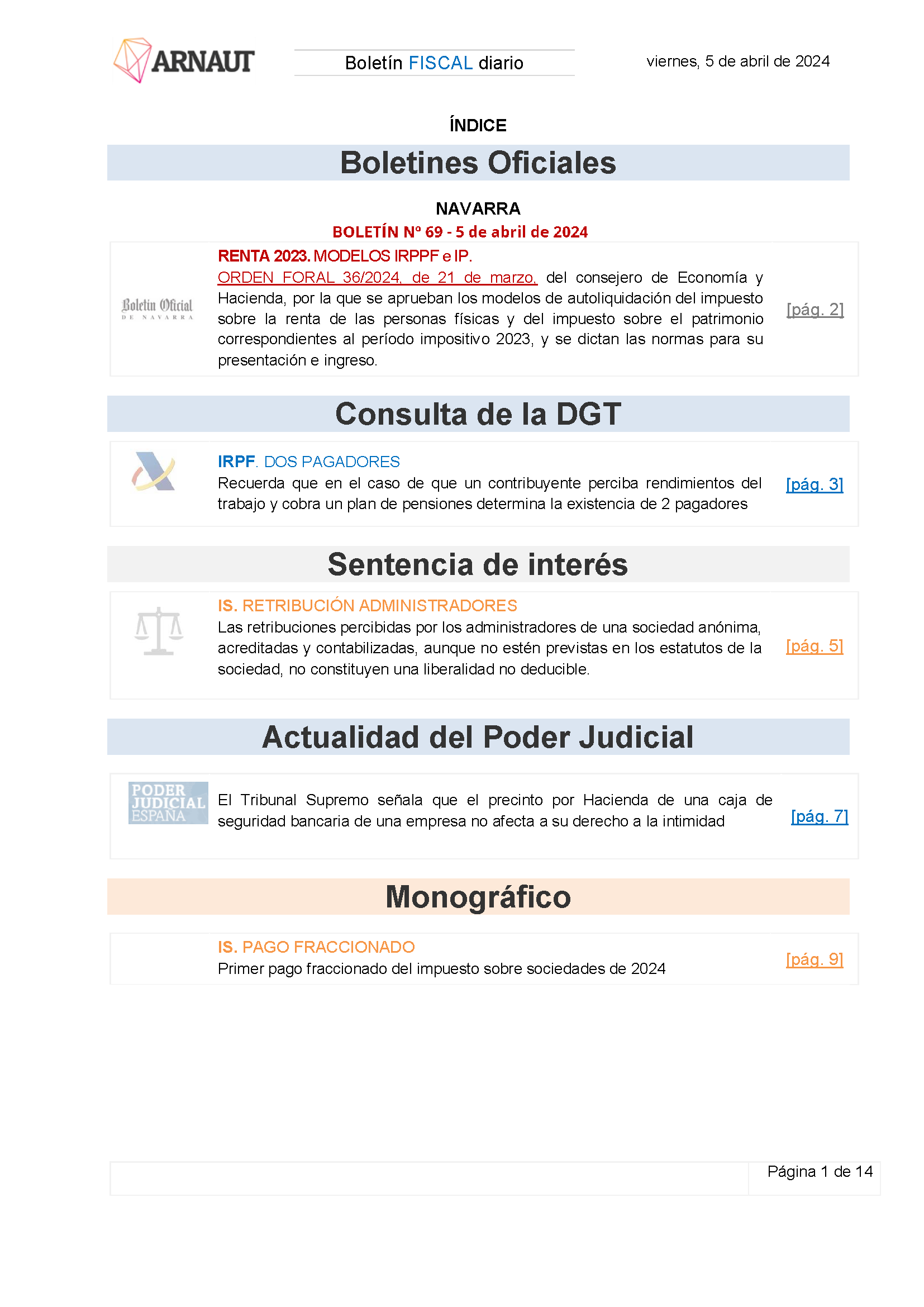 Boletín fiscal 05/04/2024