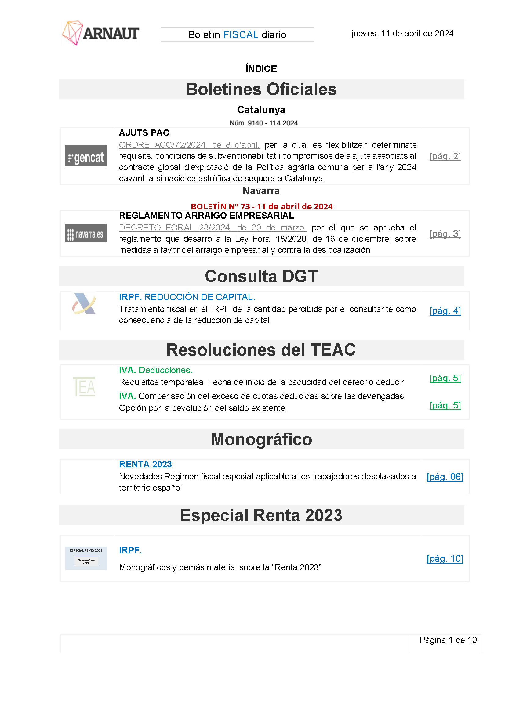 Boletín fiscal 11/04/2024