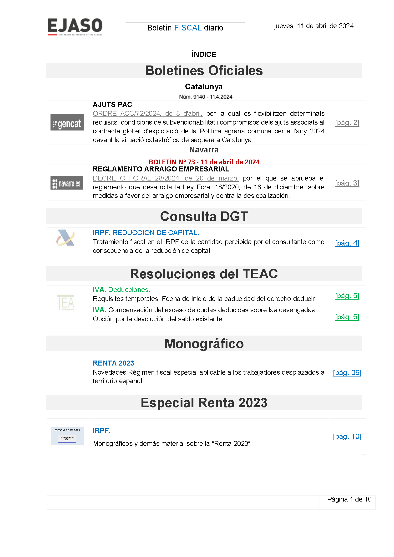 Boletín fiscal 11/04/2024