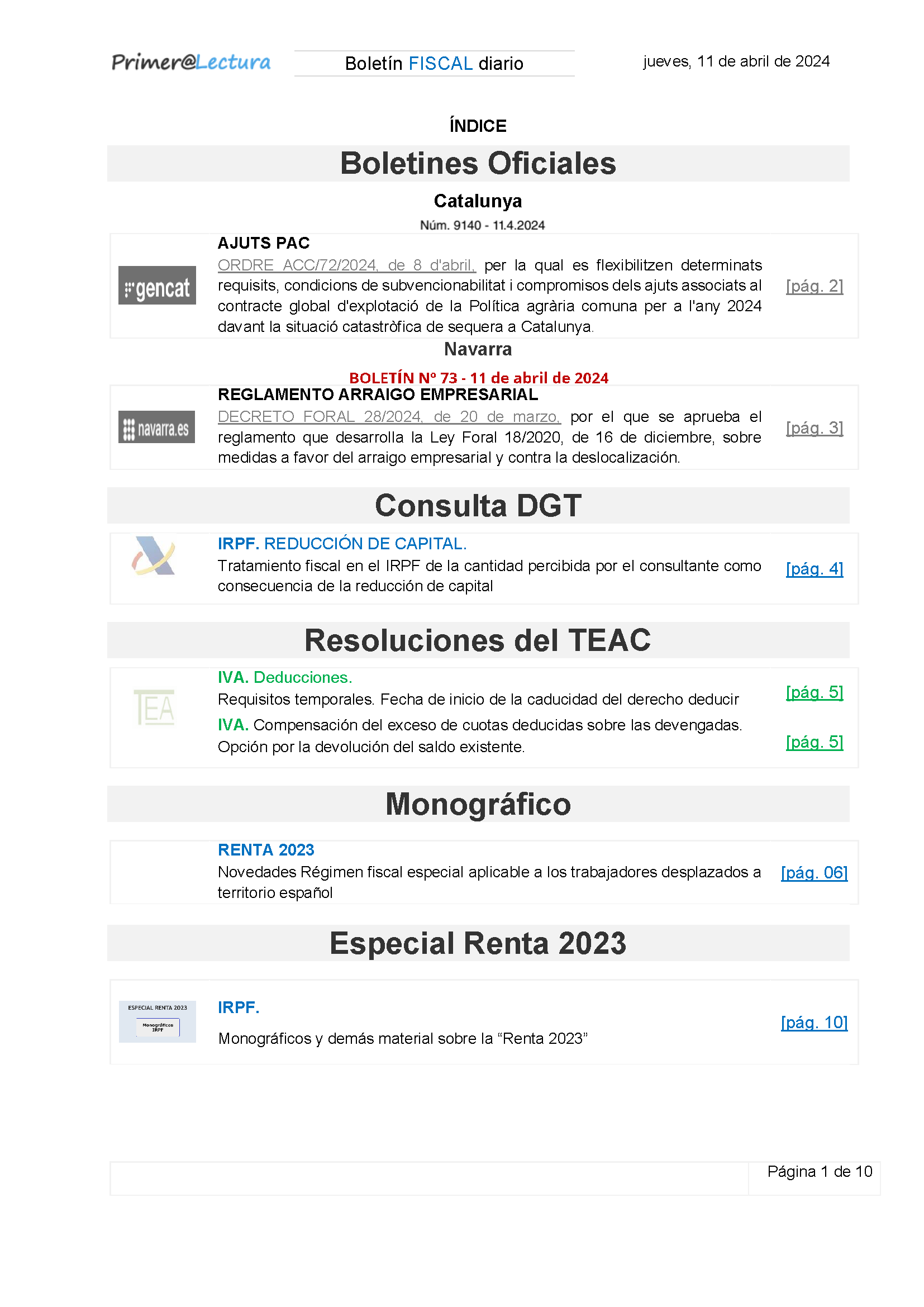 Boletín fiscal 11/04/2024