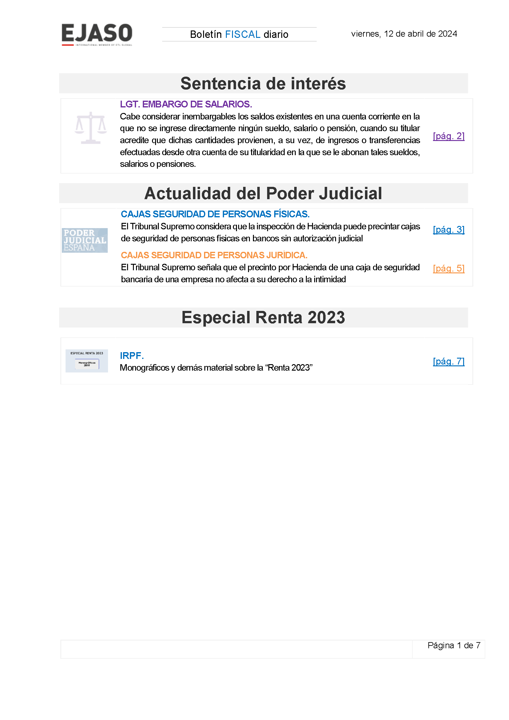 Boletín fiscal 12/04/2024