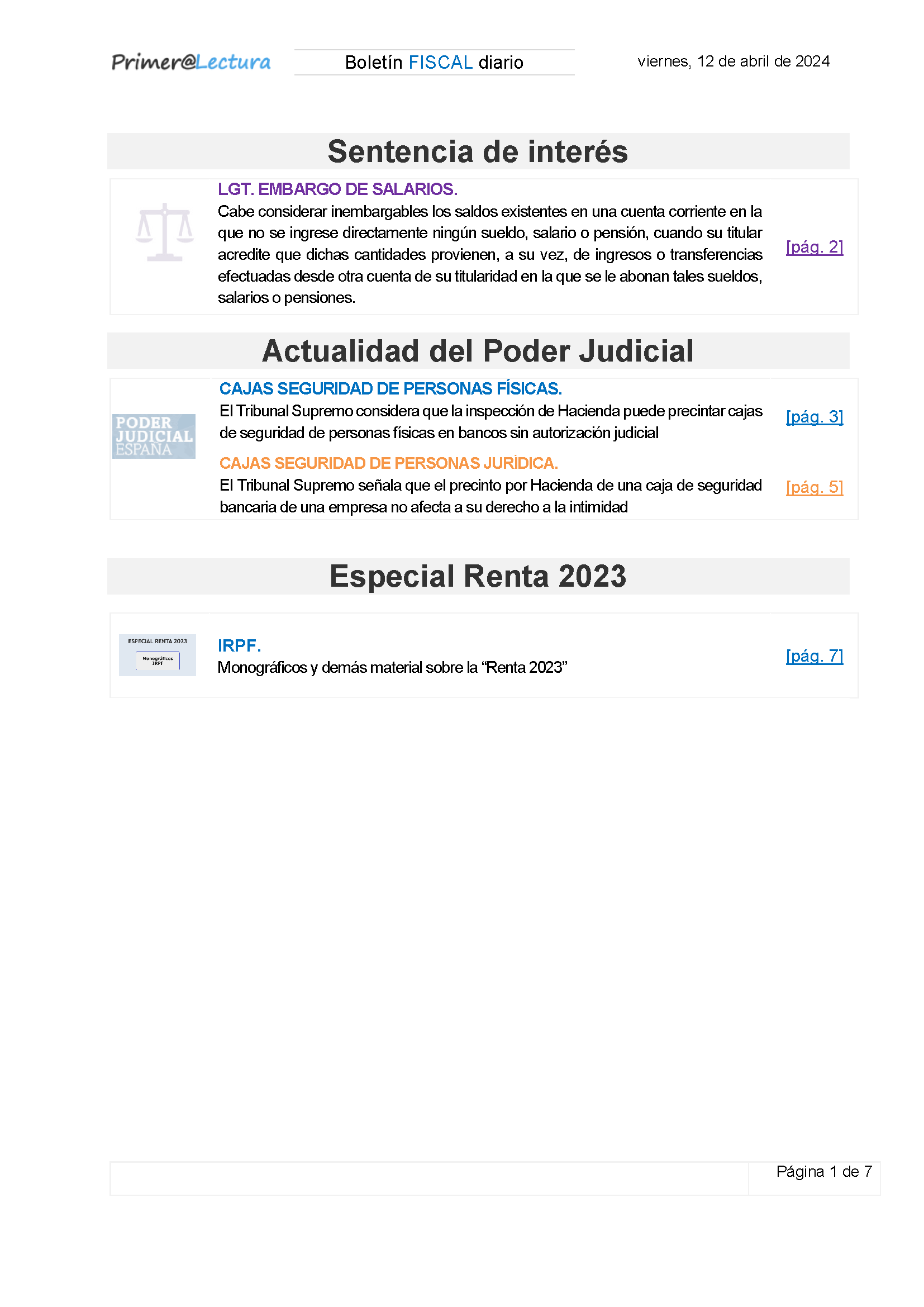 Boletín fiscal 12/04/2024