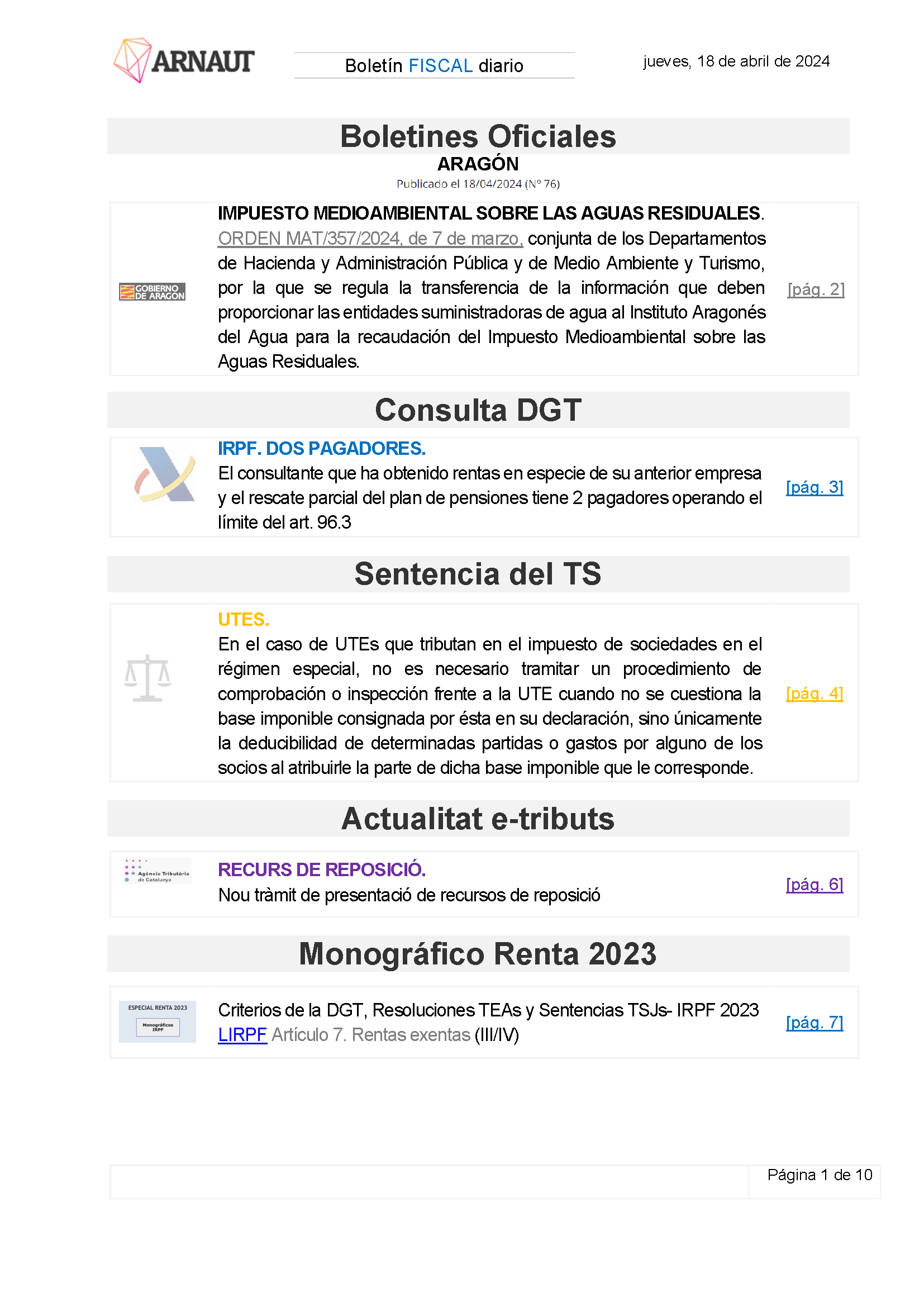 Boletín fiscal 18/04/2024