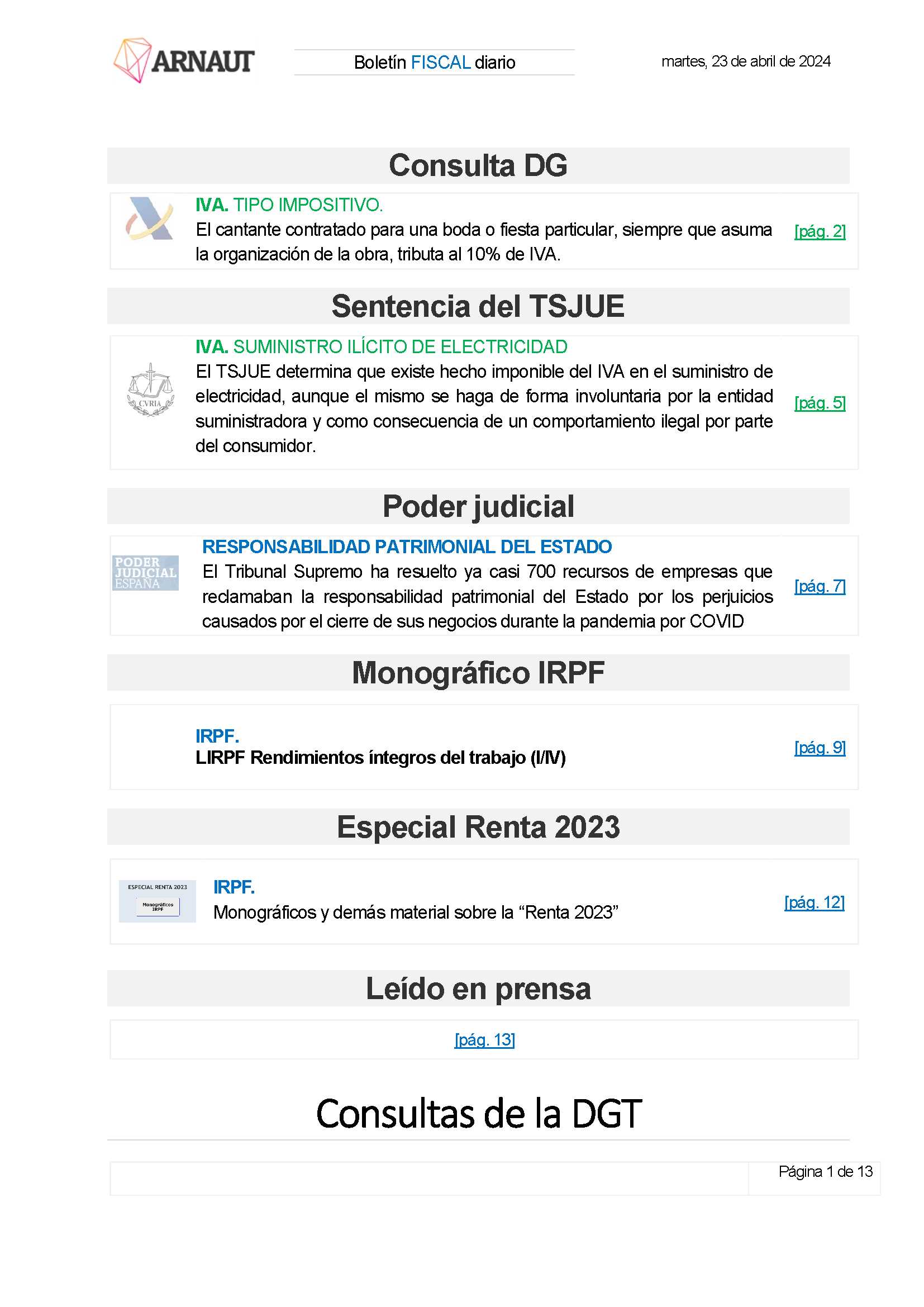 Boletín fiscal 23/04/2024
