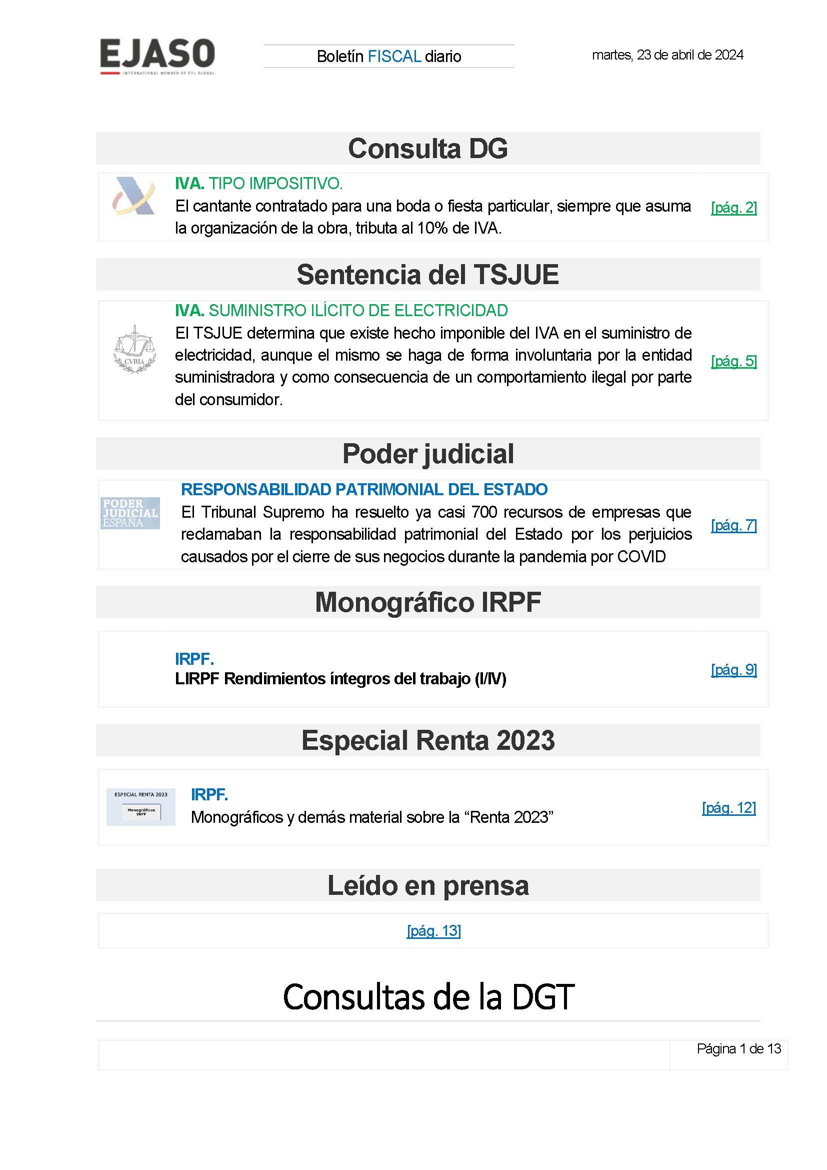 Boletín fiscal 23/04/2024
