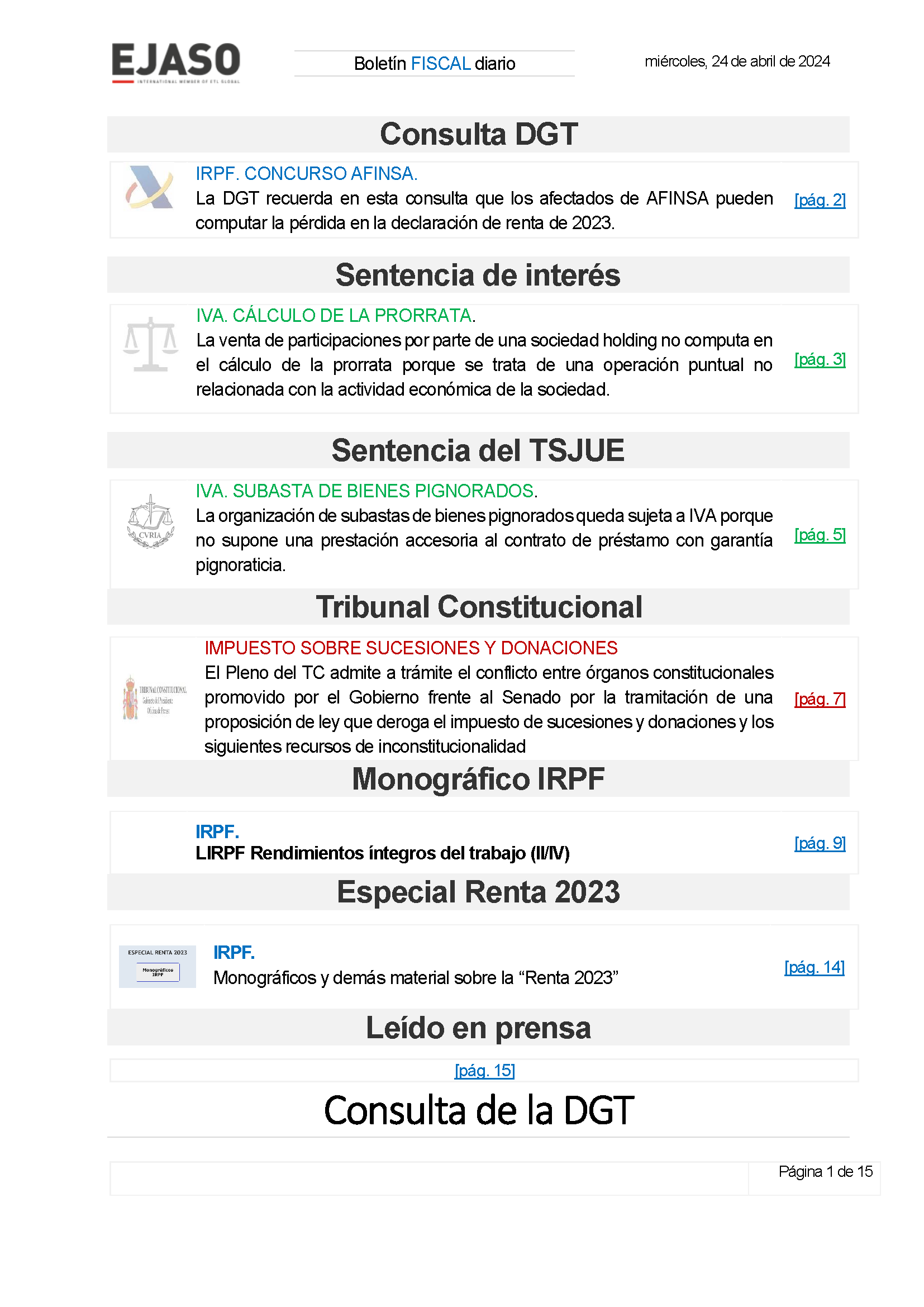 Boletín fiscal 24/04/2024
