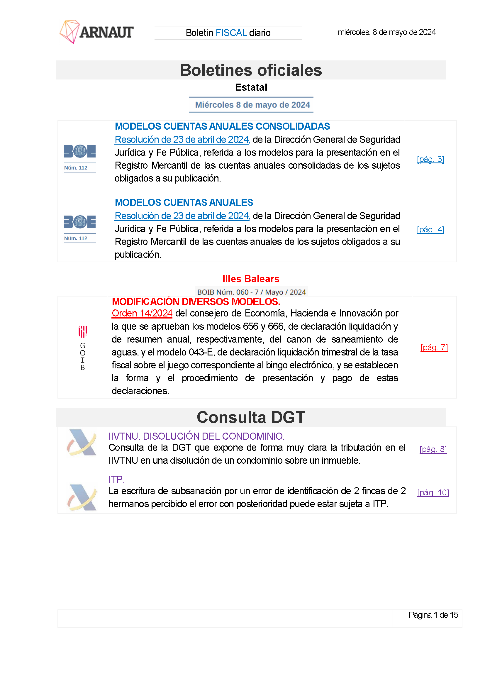 Boletín fiscal 08/05/2024