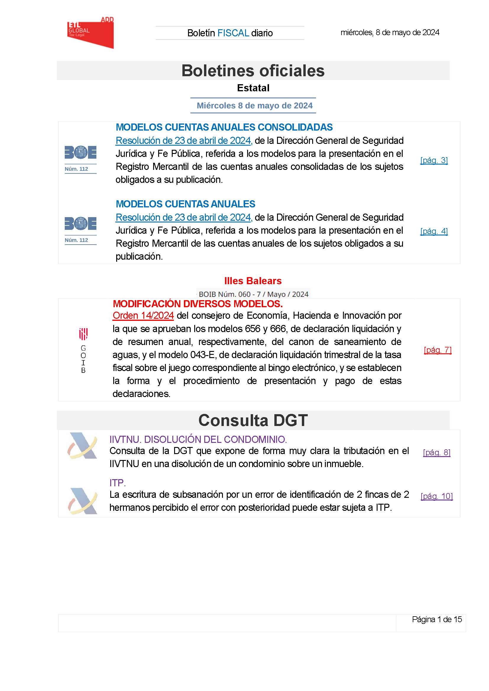 Boletín fiscal 08/05/2024