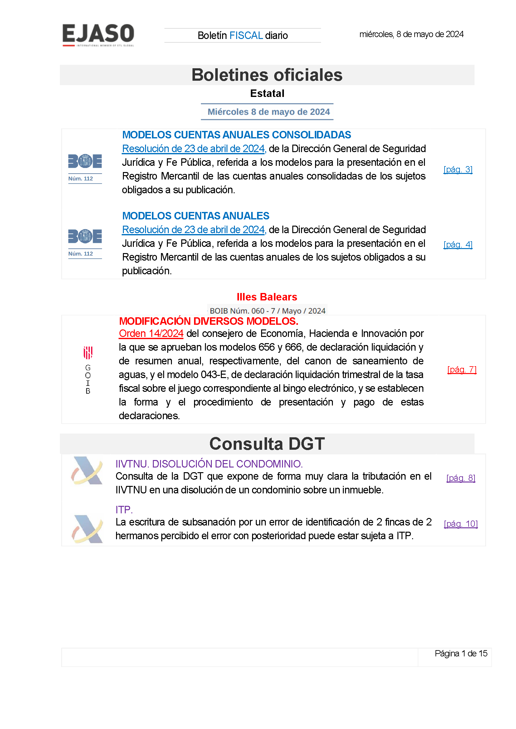 Boletín fiscal 08/05/2024