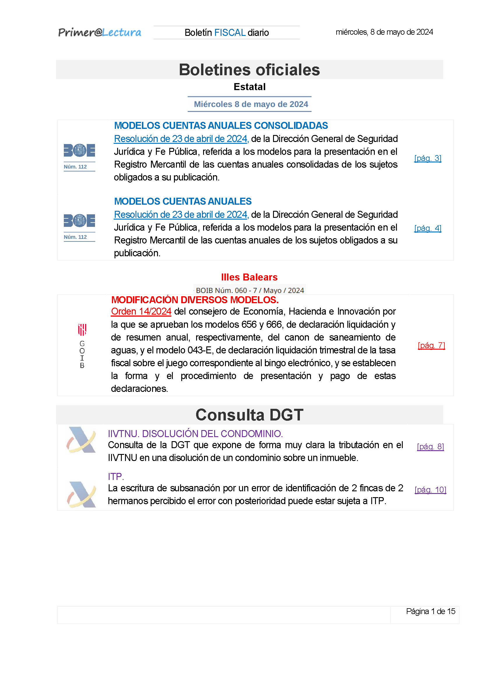 Boletín fiscal 08/05/2024