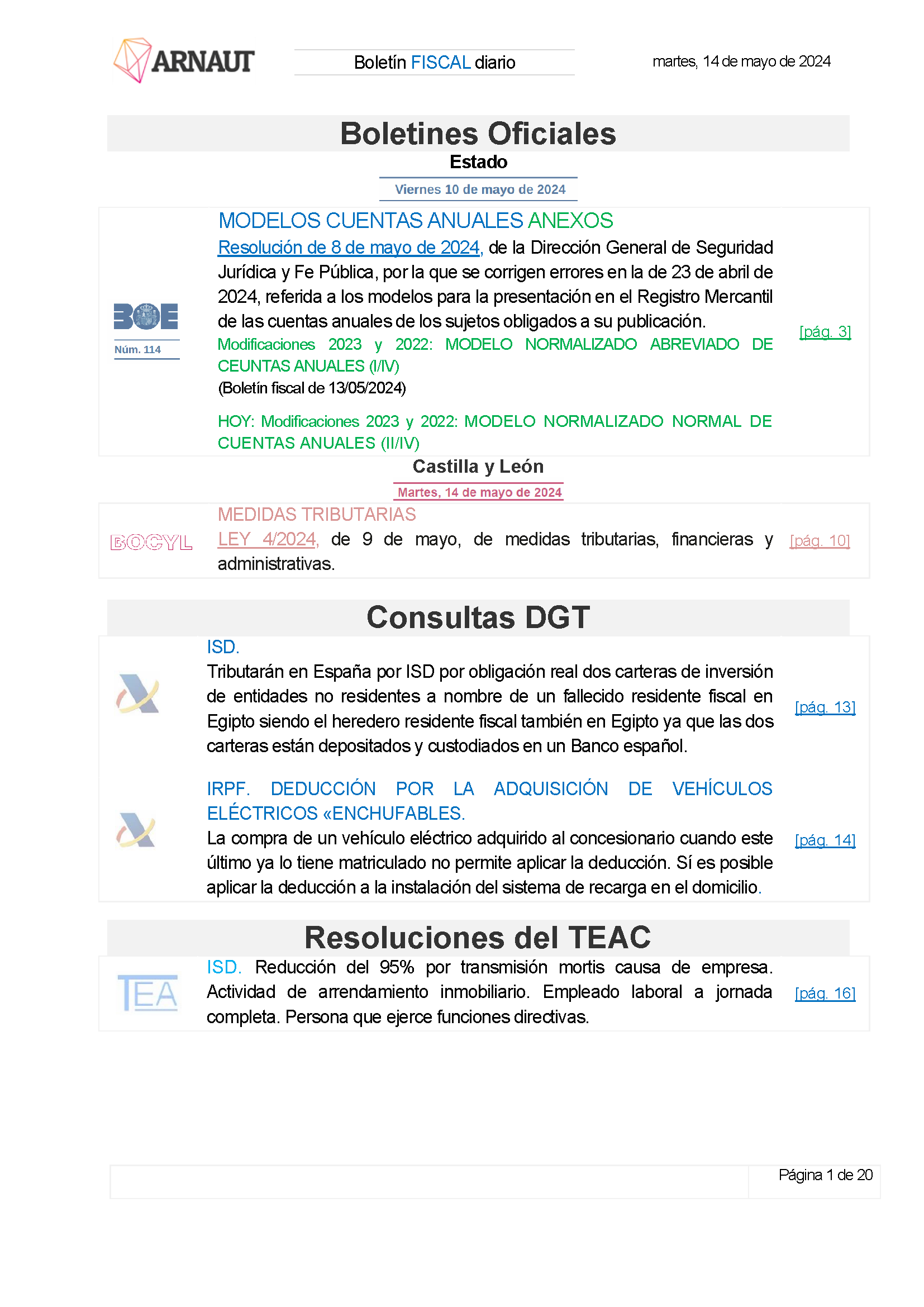 Boletín fiscal 01/05/2024