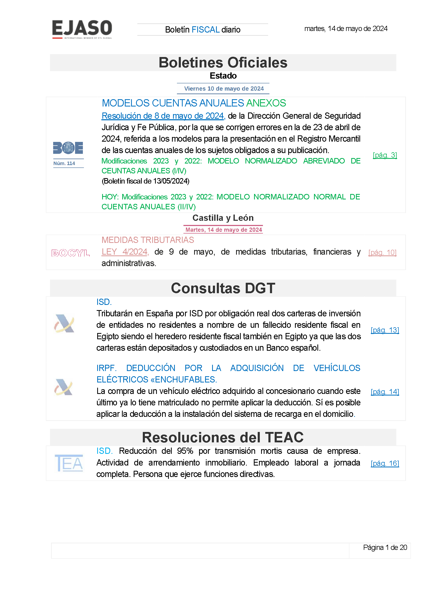 Boletín fiscal 01/05/2024