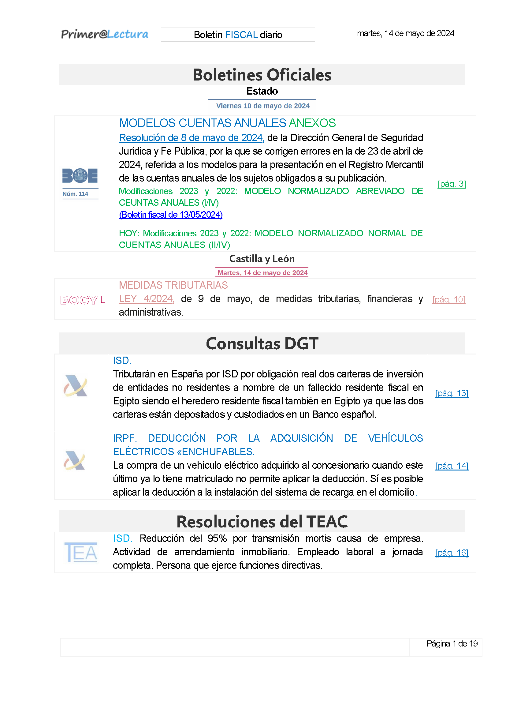 Boletín fiscal 01/05/2024
