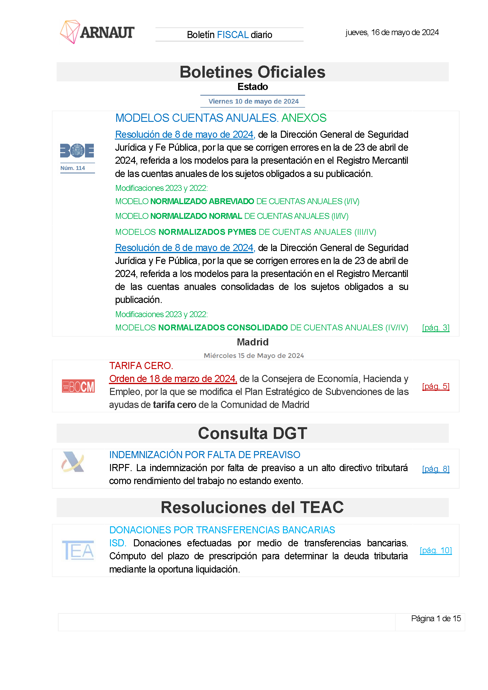 Boletín fiscal 16/05/2024