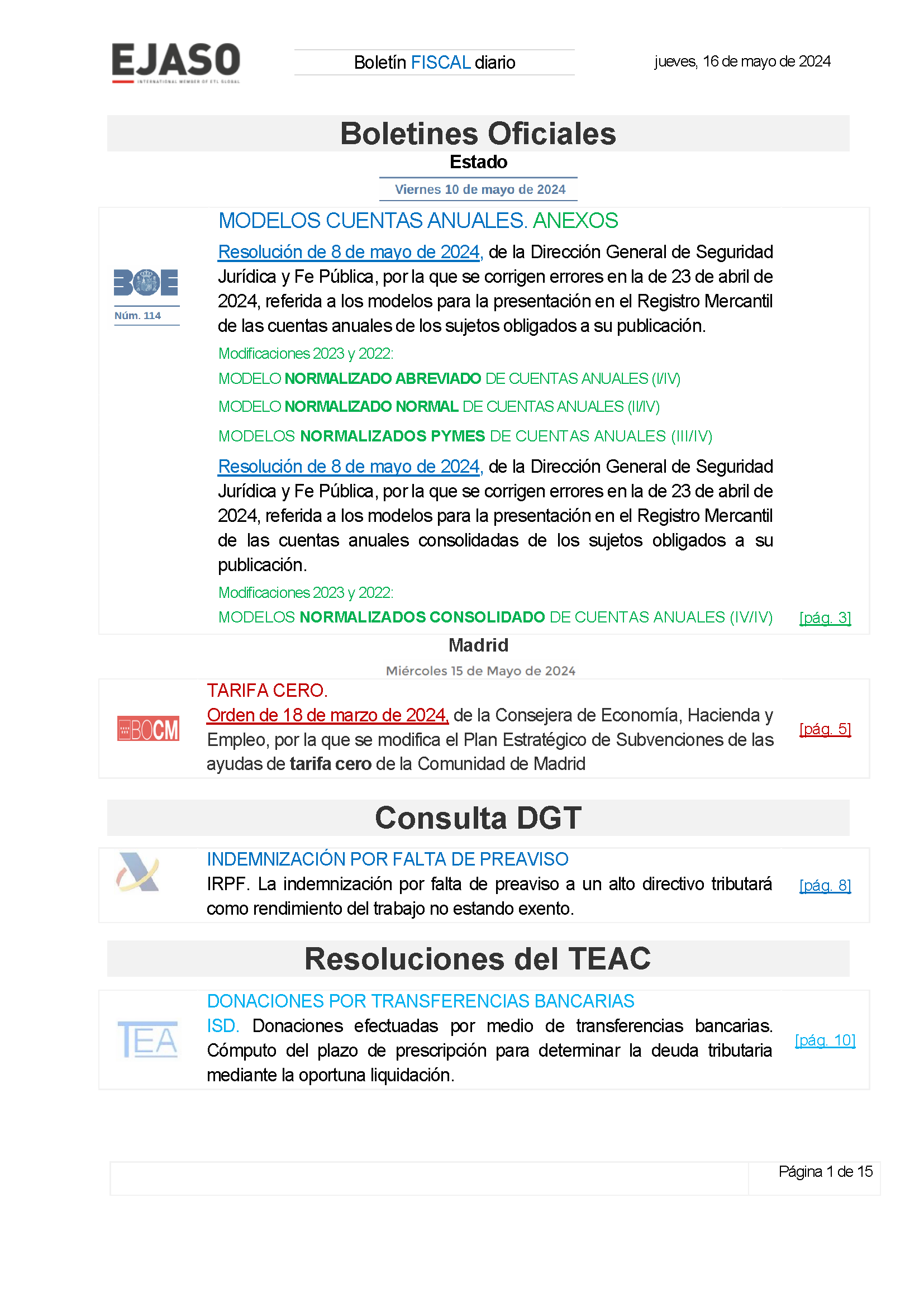 Boletín fiscal 16/05/2024