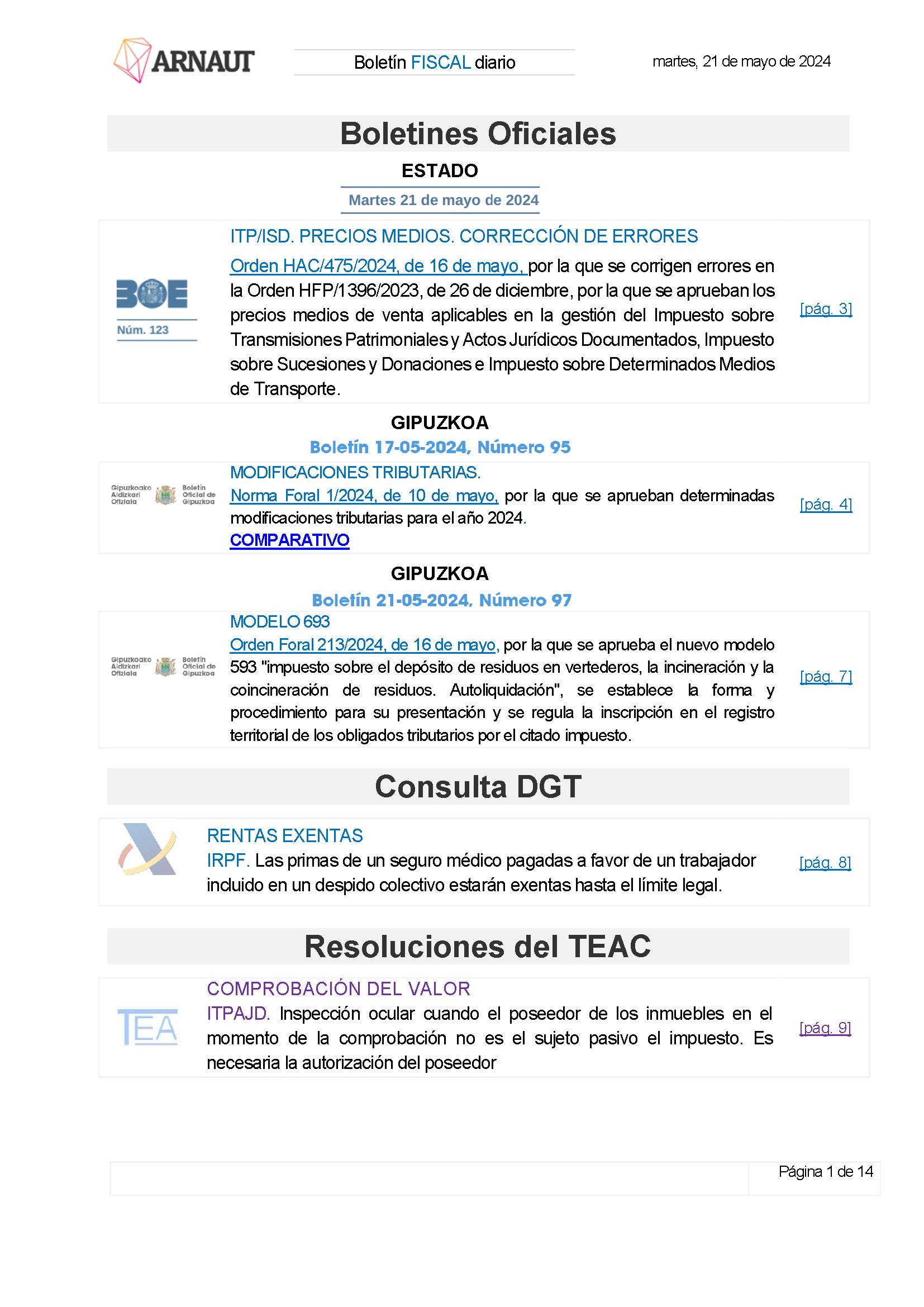 Boletín fiscal 21/05/2024