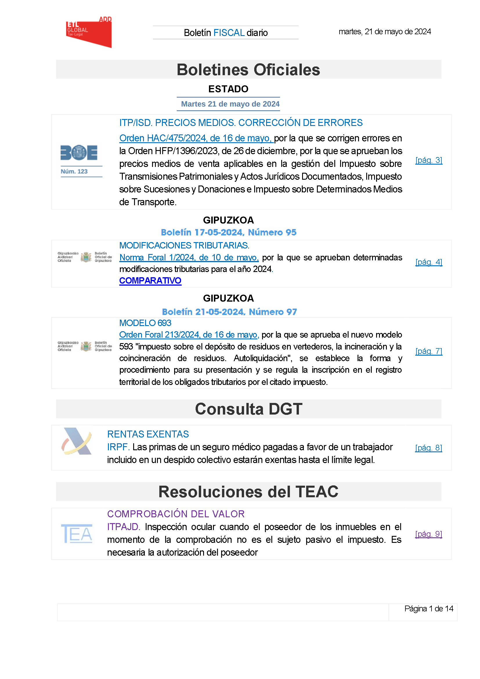 Boletín fiscal 21/05/2024