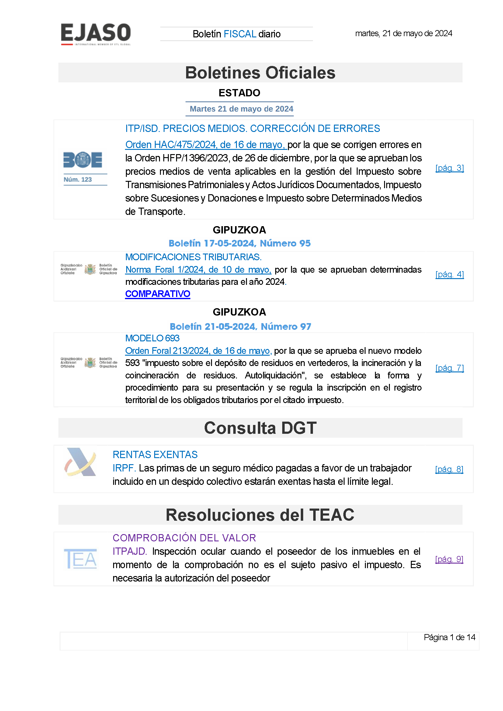 Boletín fiscal 21/05/2024
