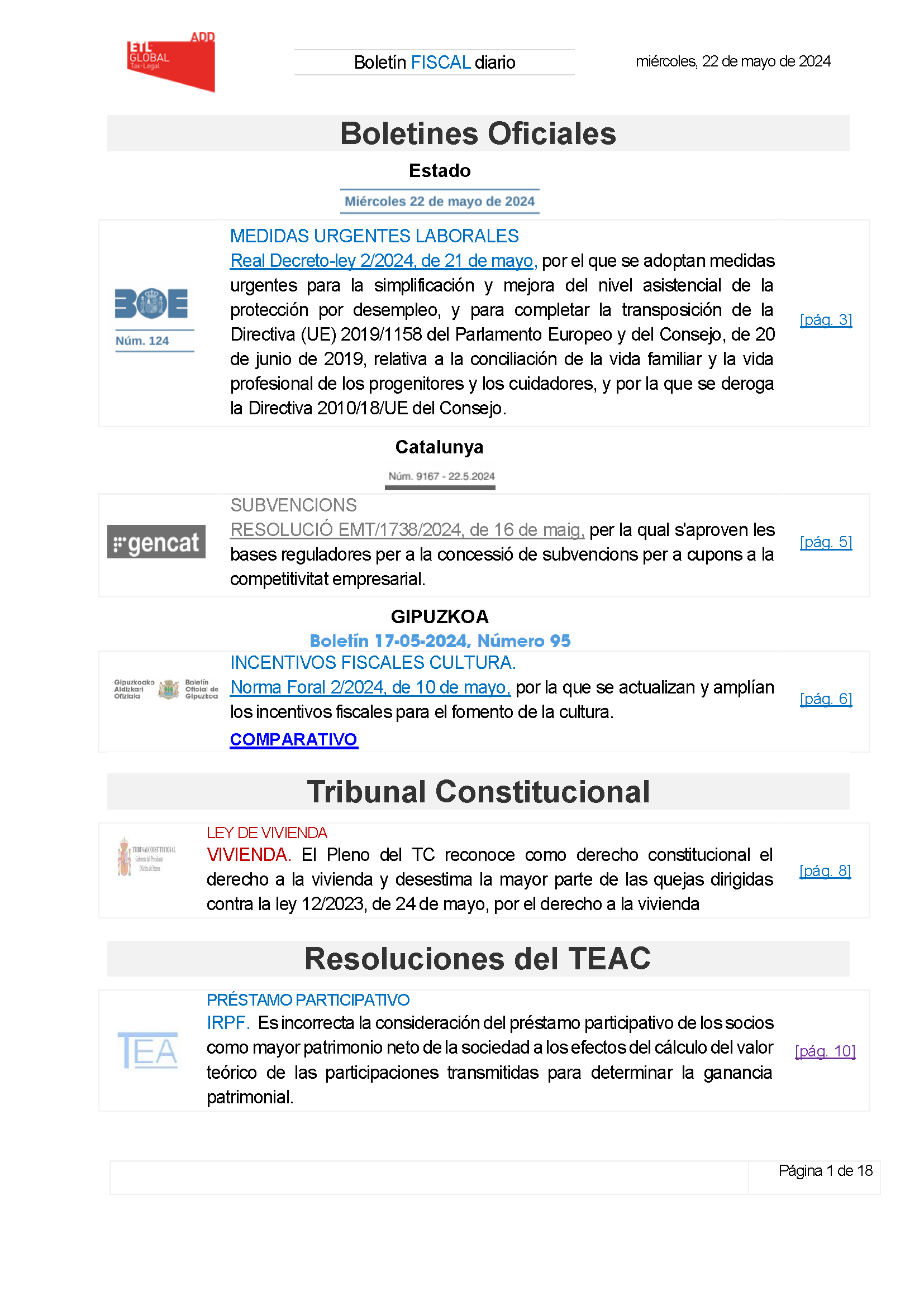 Boletín fiscal 22/05/2024