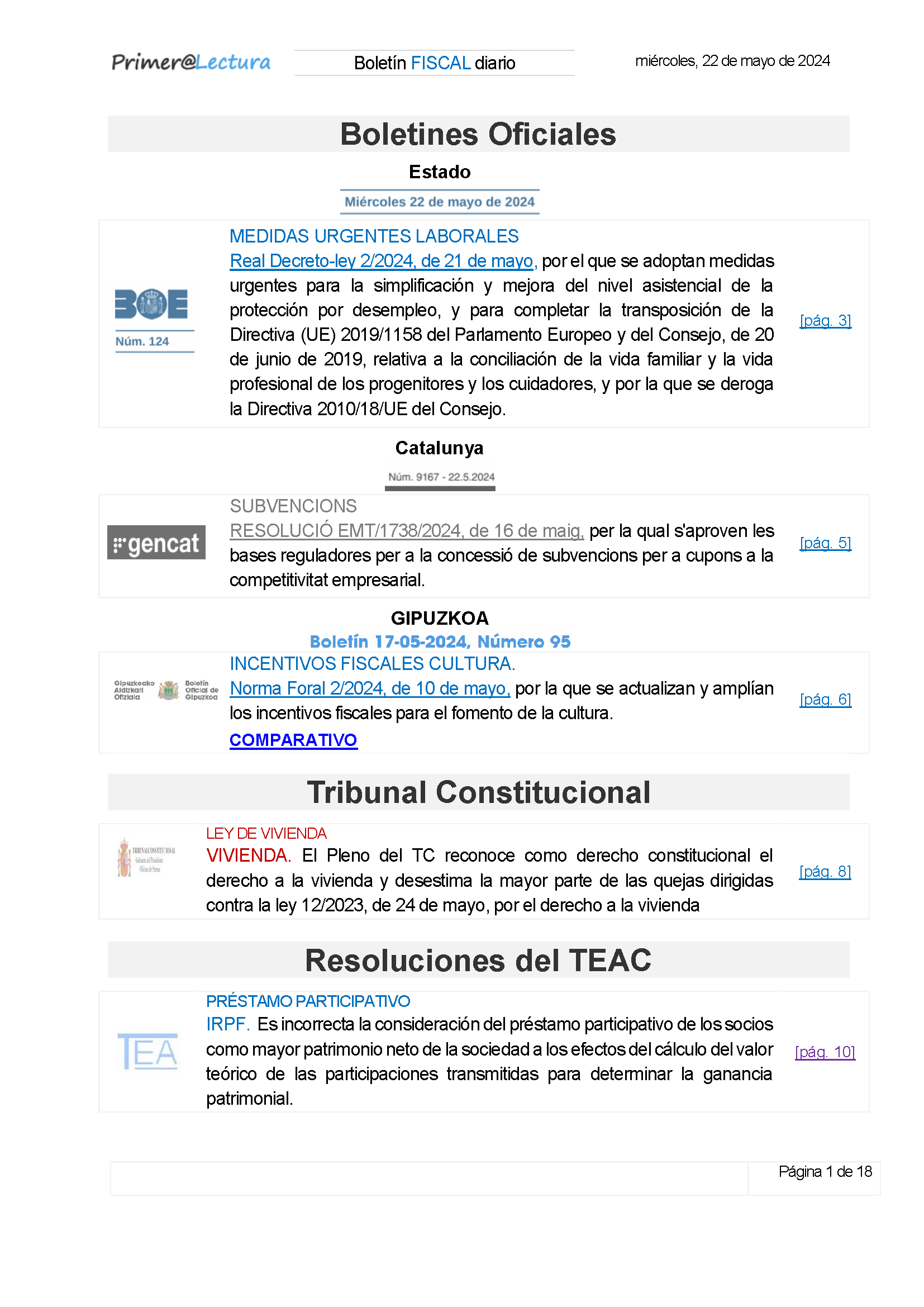 Boletín fiscal 22/05/2024
