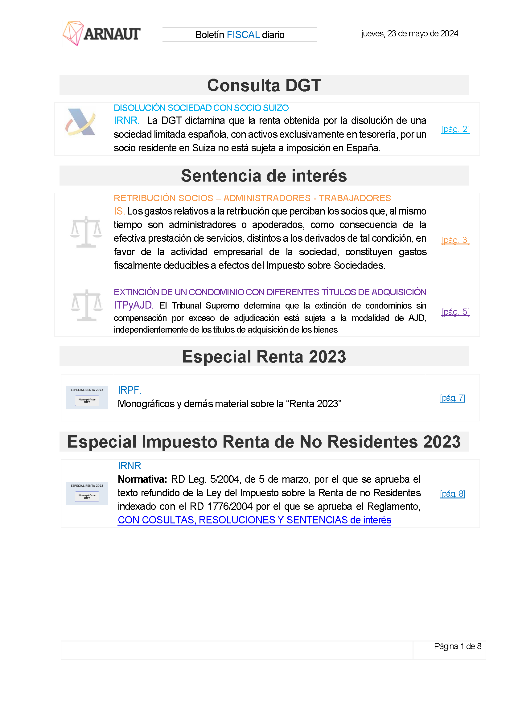 Boletín fiscal 23/05/2024