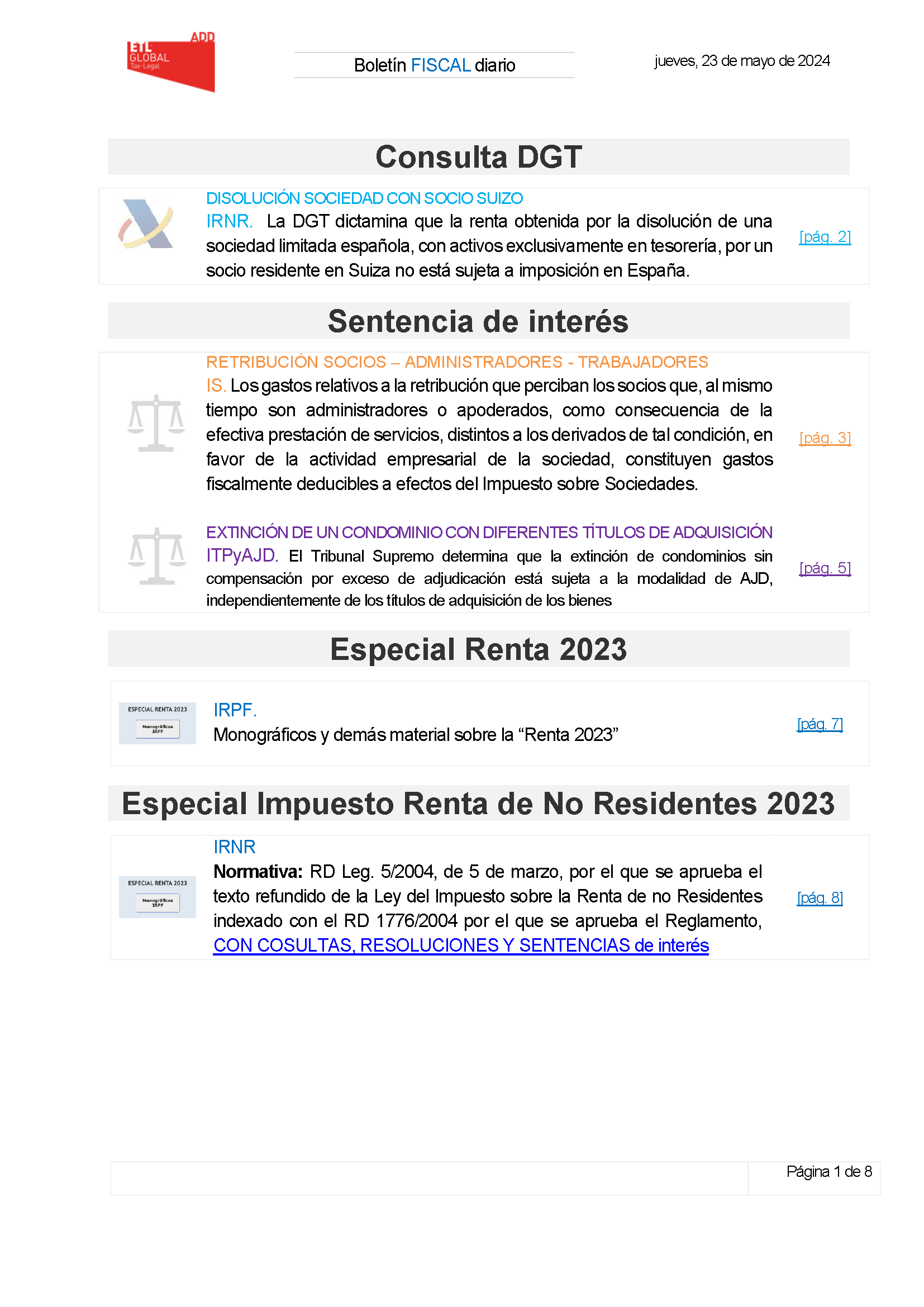 Boletín fiscal 23/05/2024