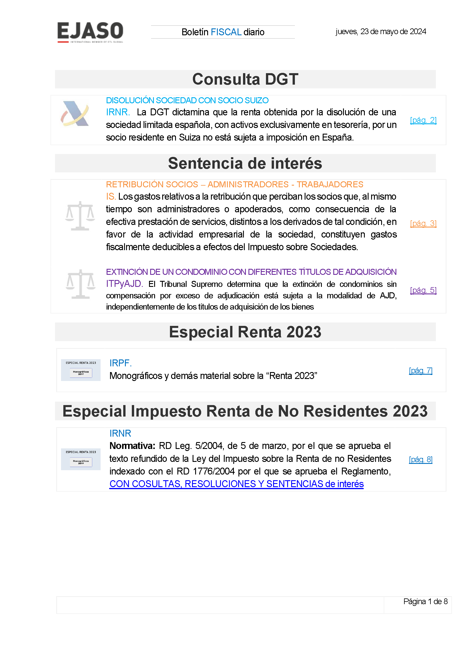 Boletín fiscal 23/05/2024