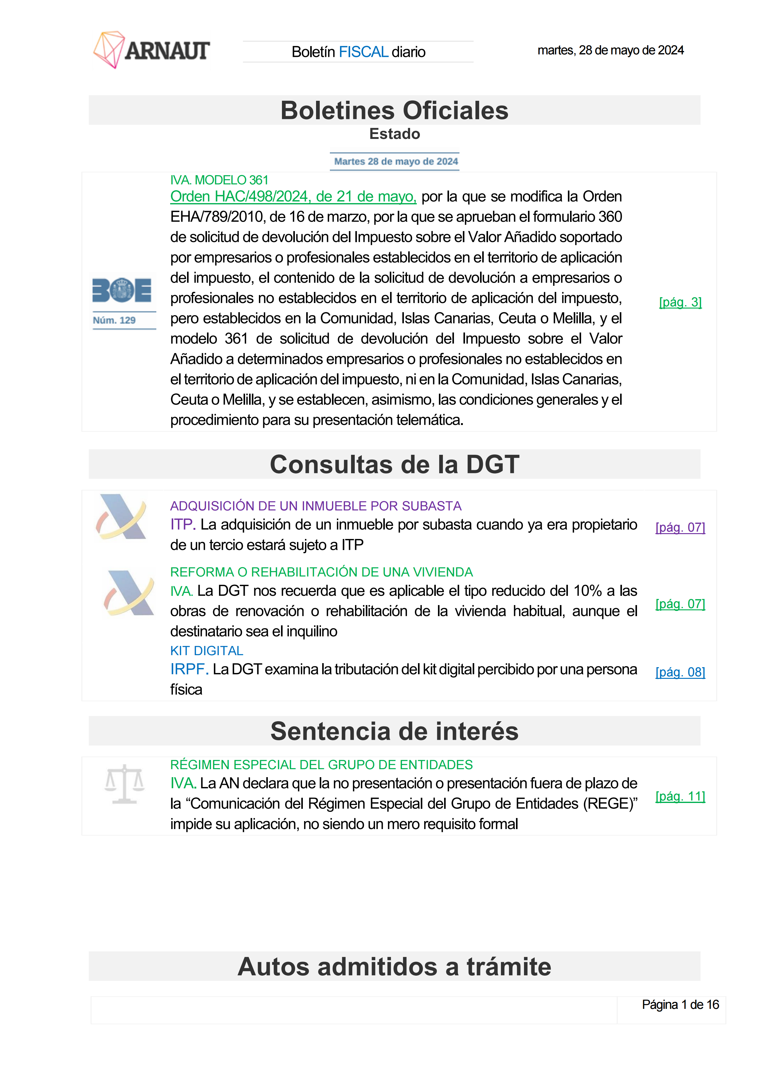 Boletín fiscal 28/05/2024