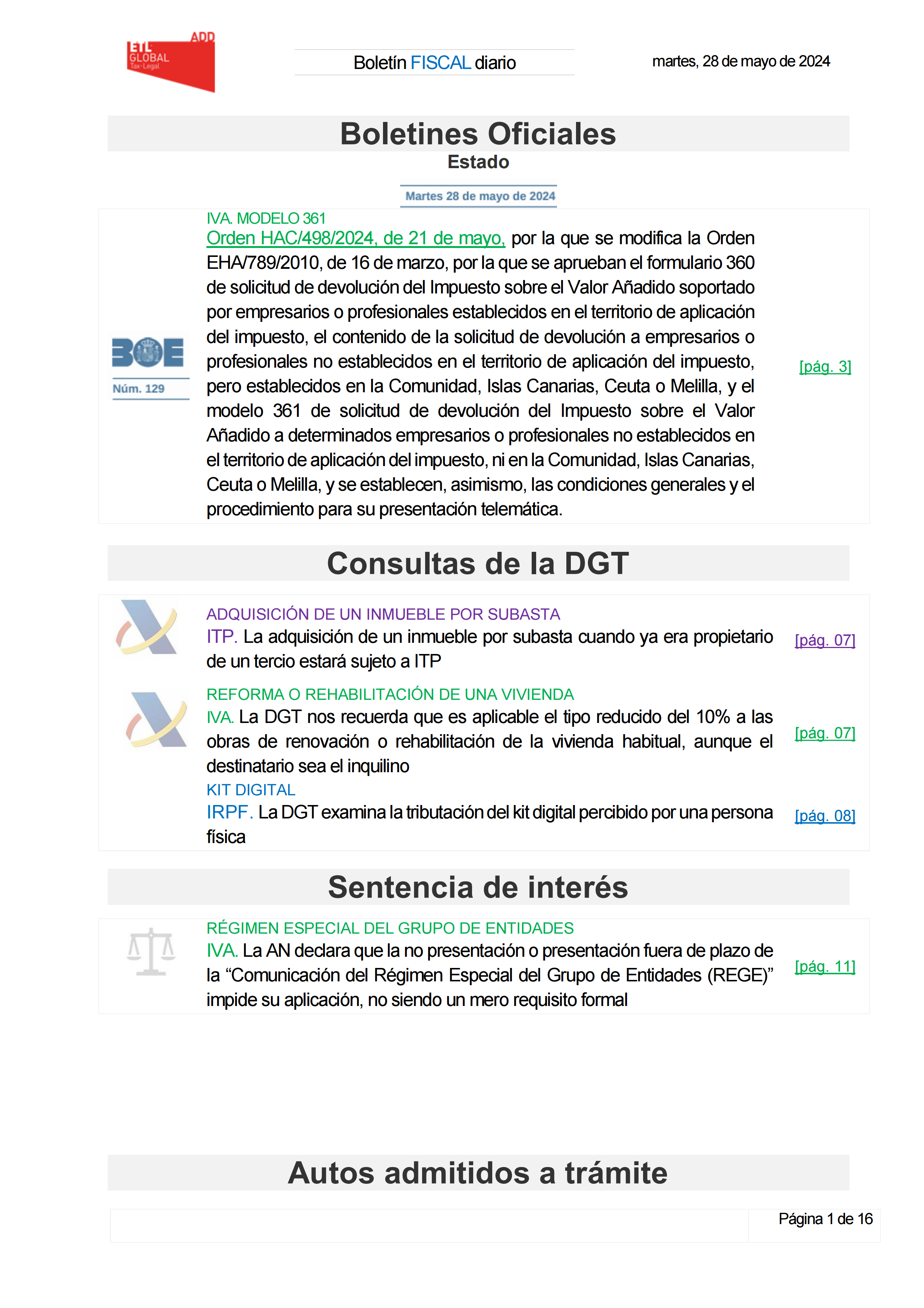 Boletín fiscal 28/05/2024
