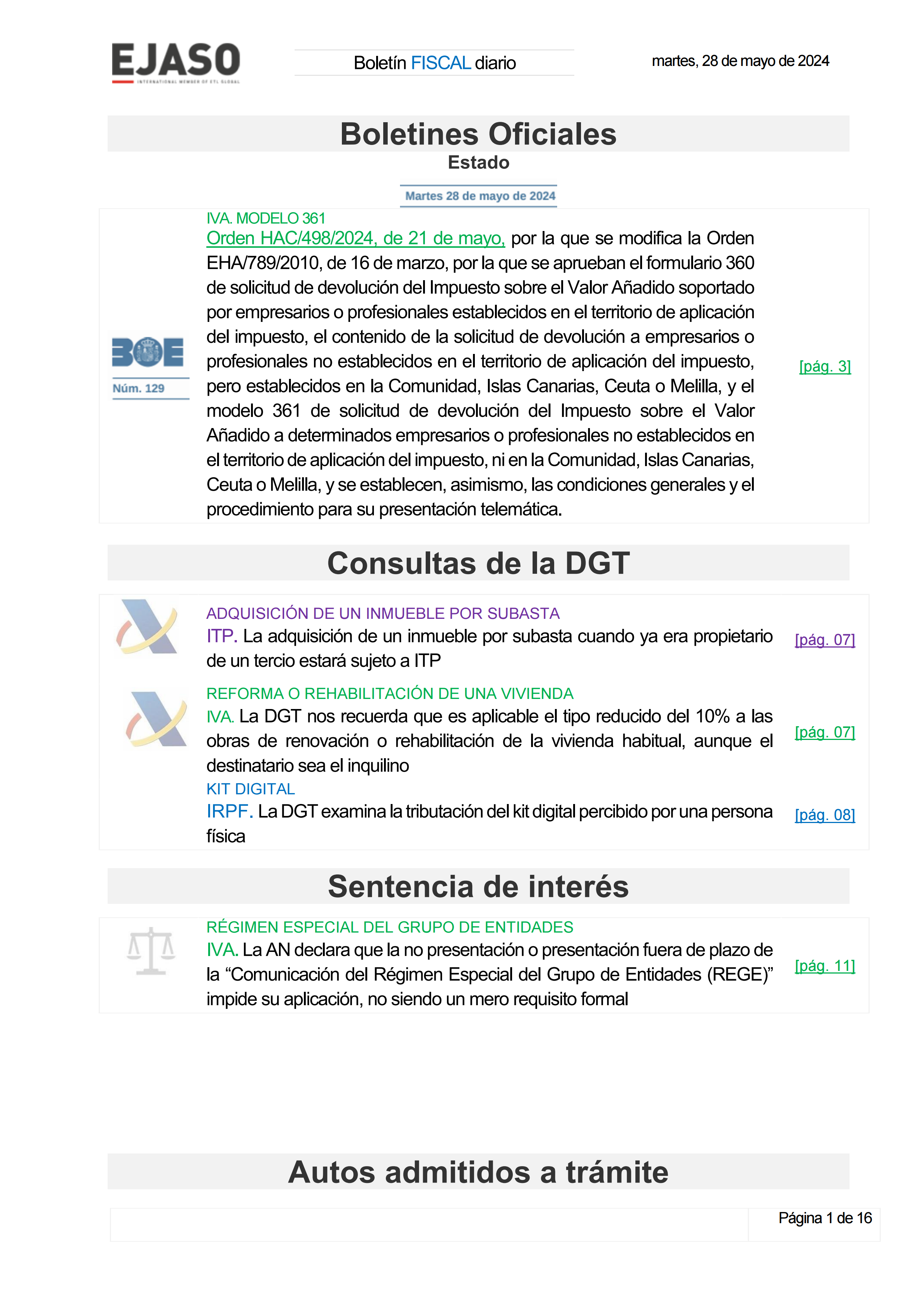 Boletín fiscal 28/05/2024