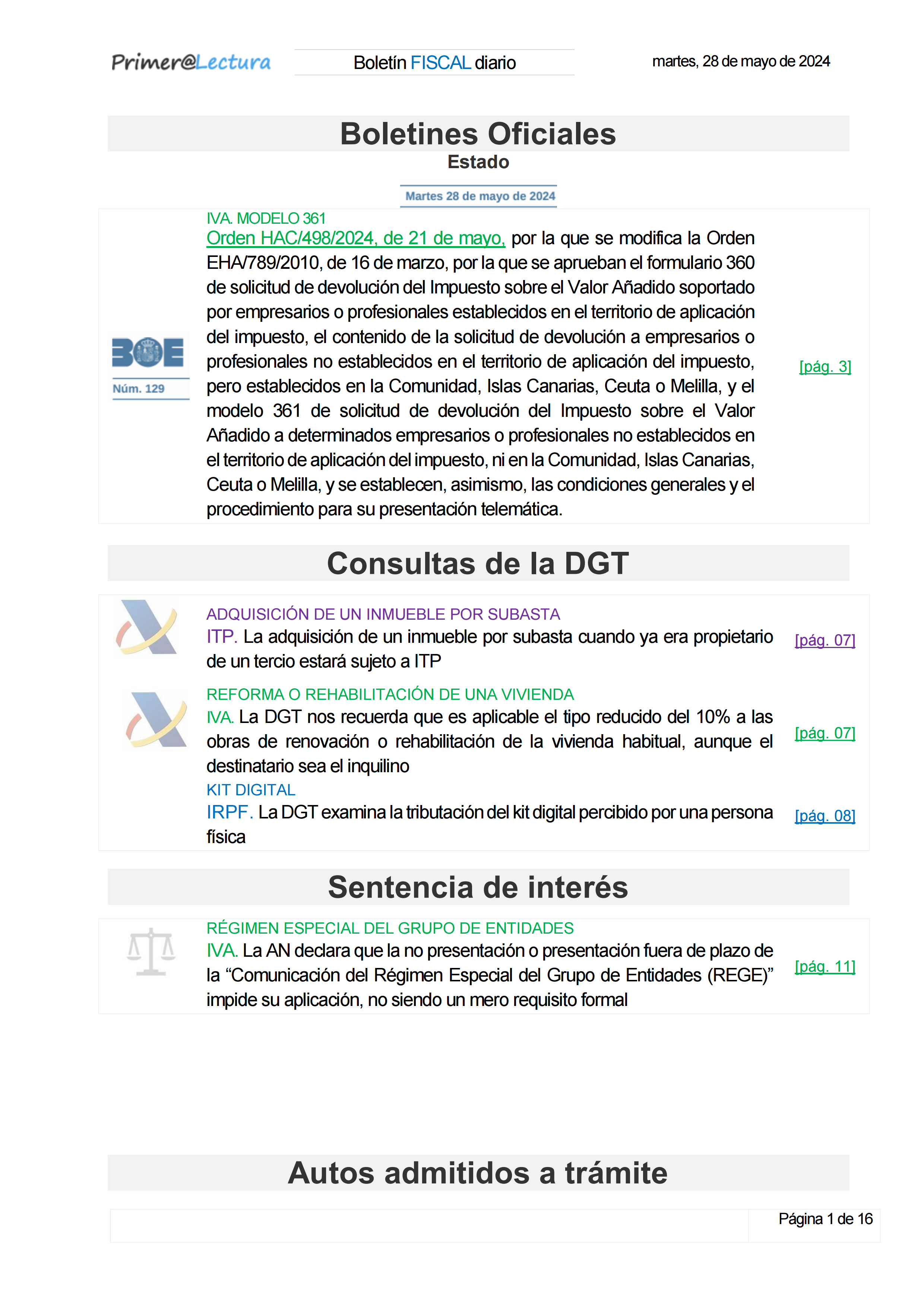 Boletín fiscal 28/05/2024